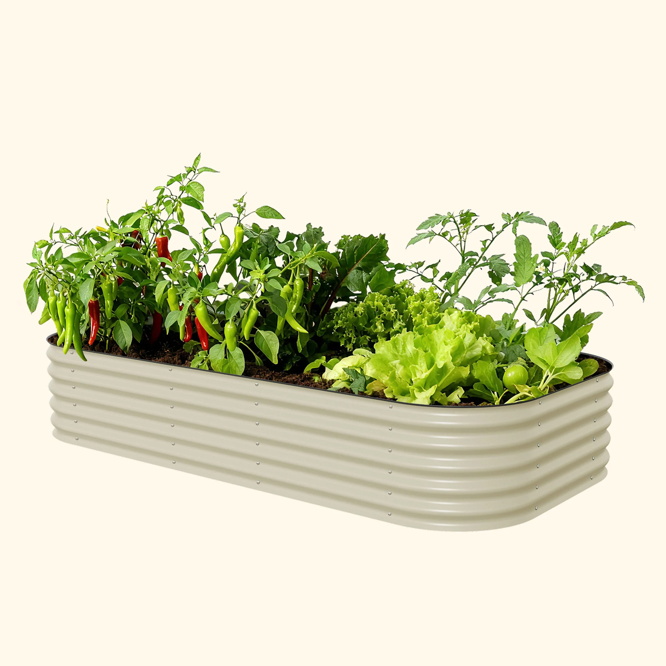 17" Tall 10 In 1 Jumbo Modular Metal Raised Garden Bed Kit - Image 3