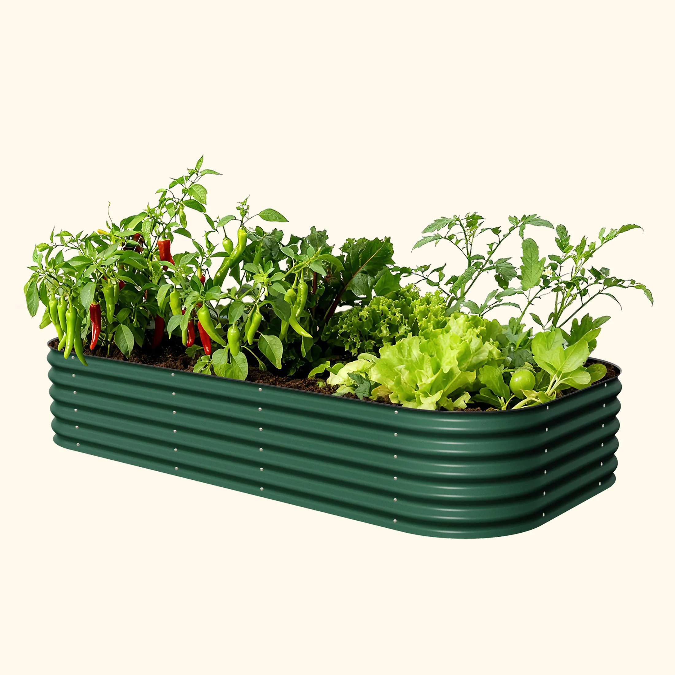 17" Tall 10 In 1 Jumbo Modular Metal Raised Garden Bed Kit - Image 4