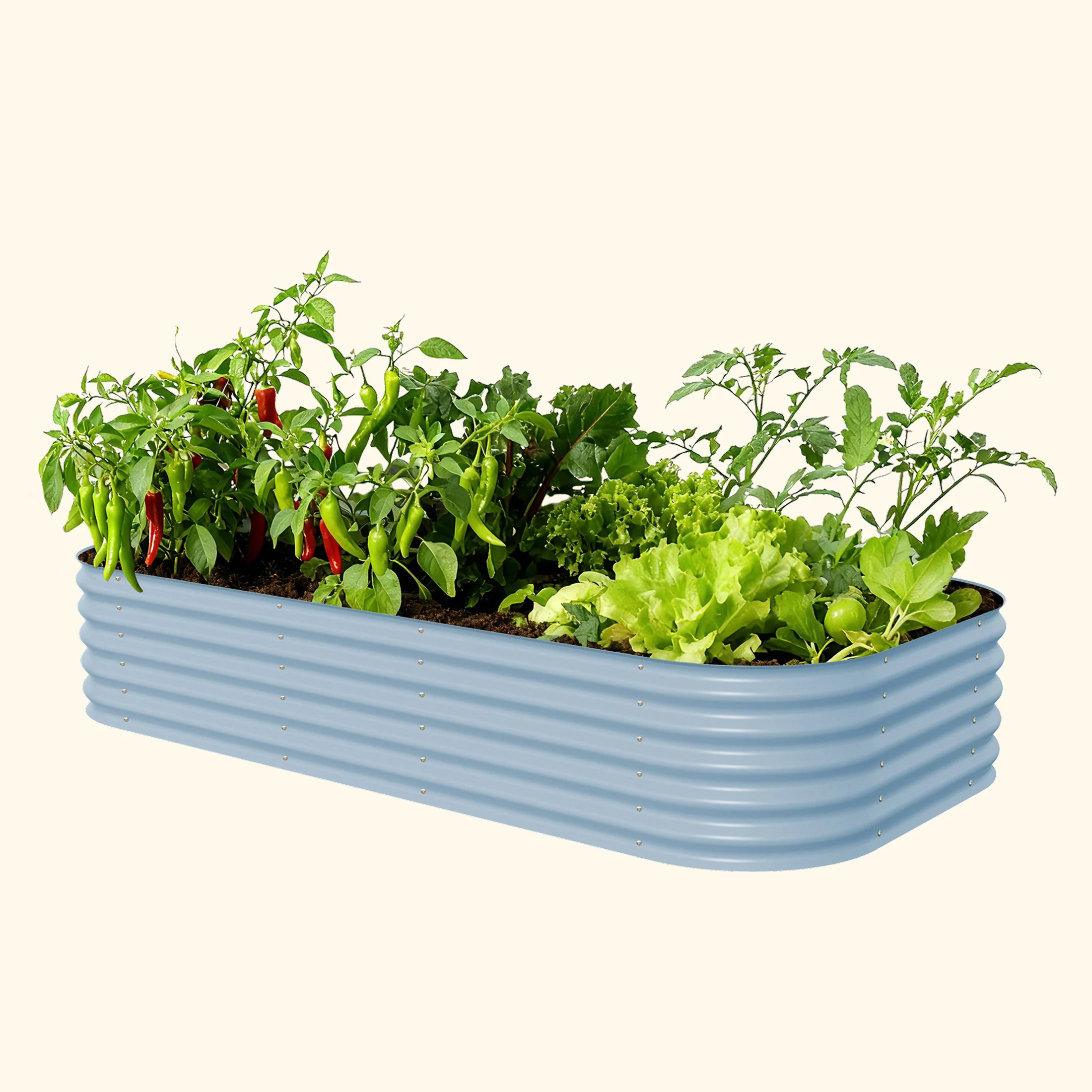 17" Tall 10 In 1 Jumbo Modular Metal Raised Garden Bed Kit - Image 6