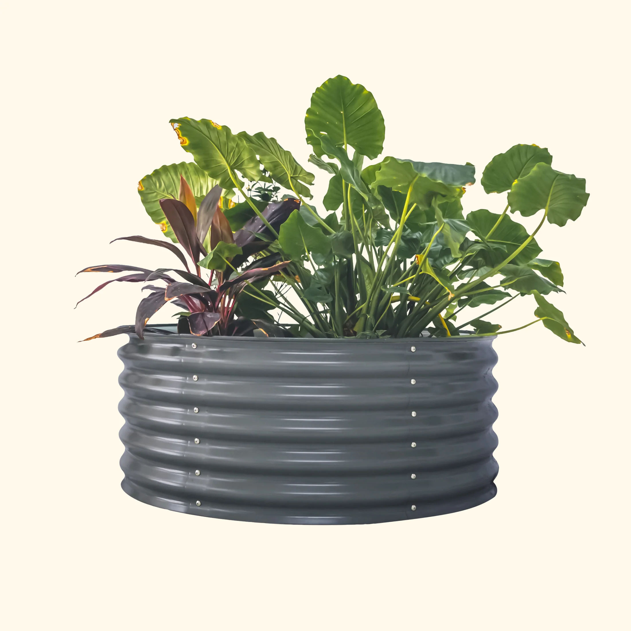 17" Tall 42" Wide Round Metal Raised Garden Bed Kit - Image 3