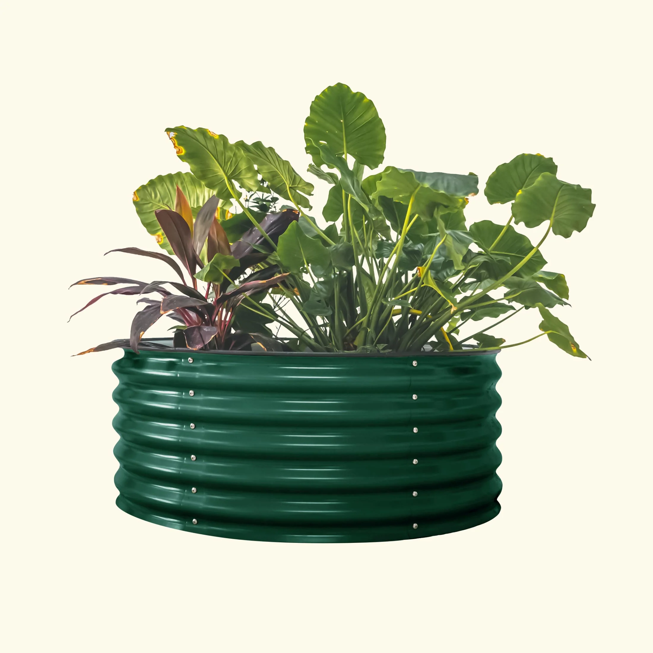 17" Tall 42" Wide Round Metal Raised Garden Bed Kit - Image 4