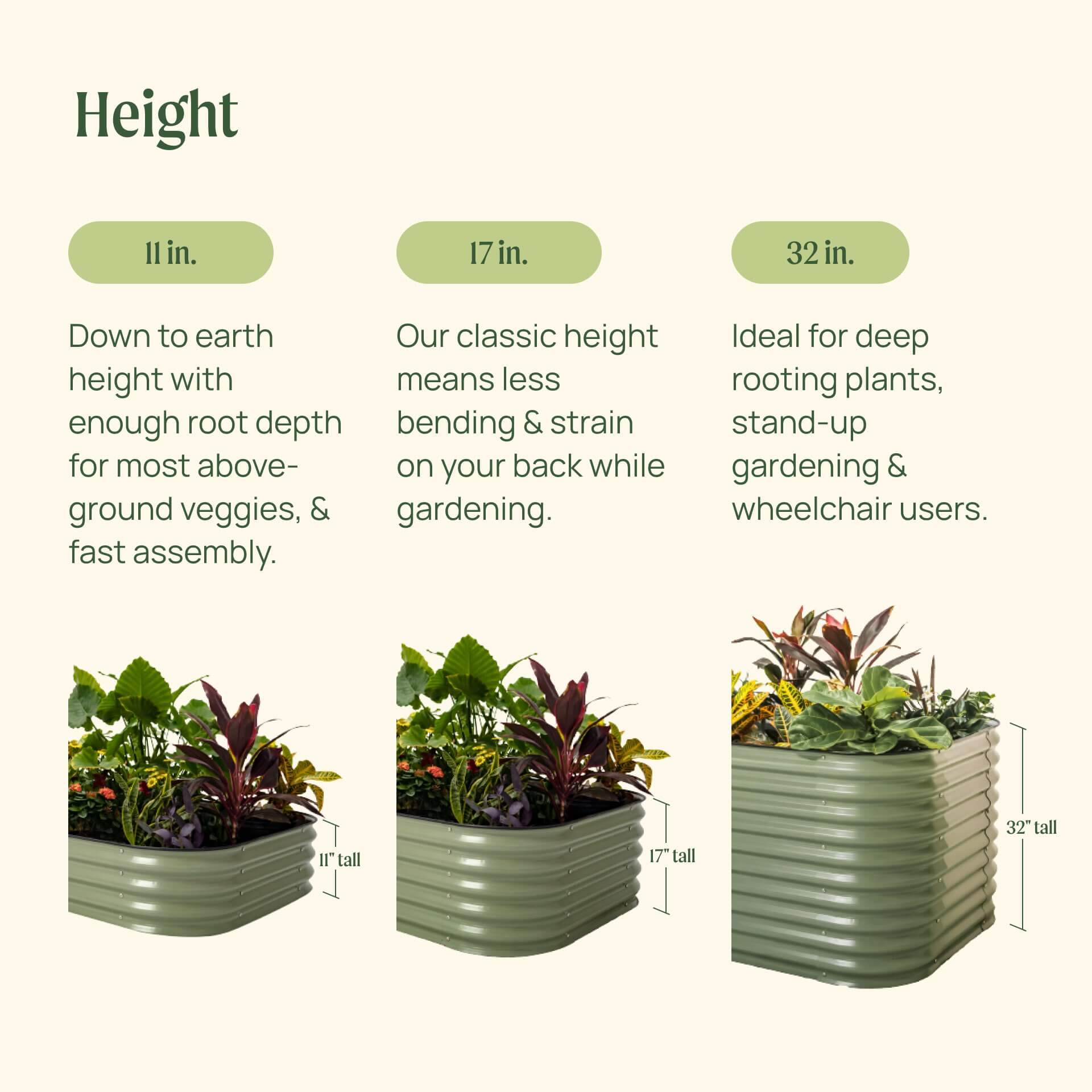 17" Tall U-Shaped Raised Garden Bed Kit - Standard Size - Image 12