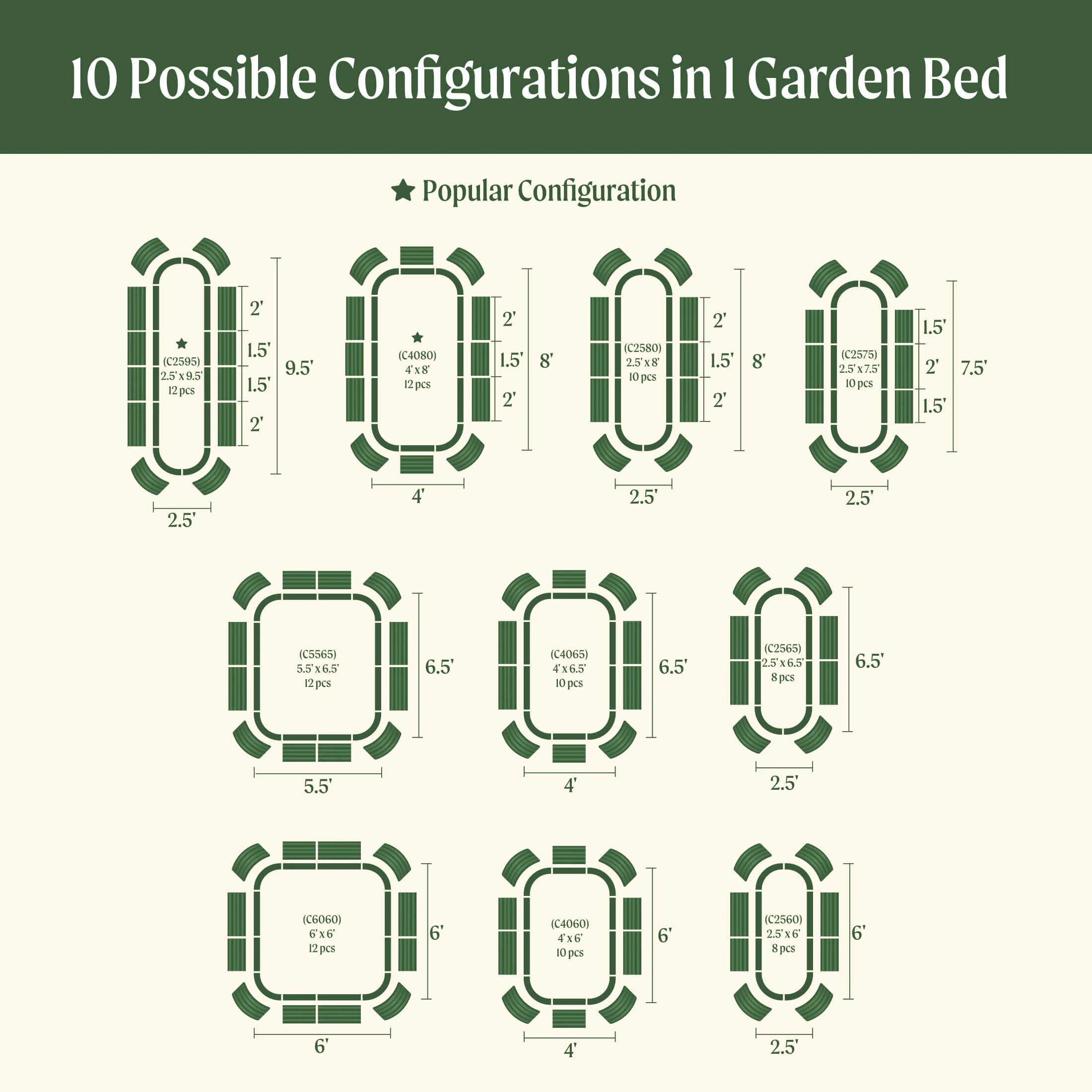 17" Tall 10 In 1 Jumbo Modular Metal Raised Garden Bed Kit - Image 8