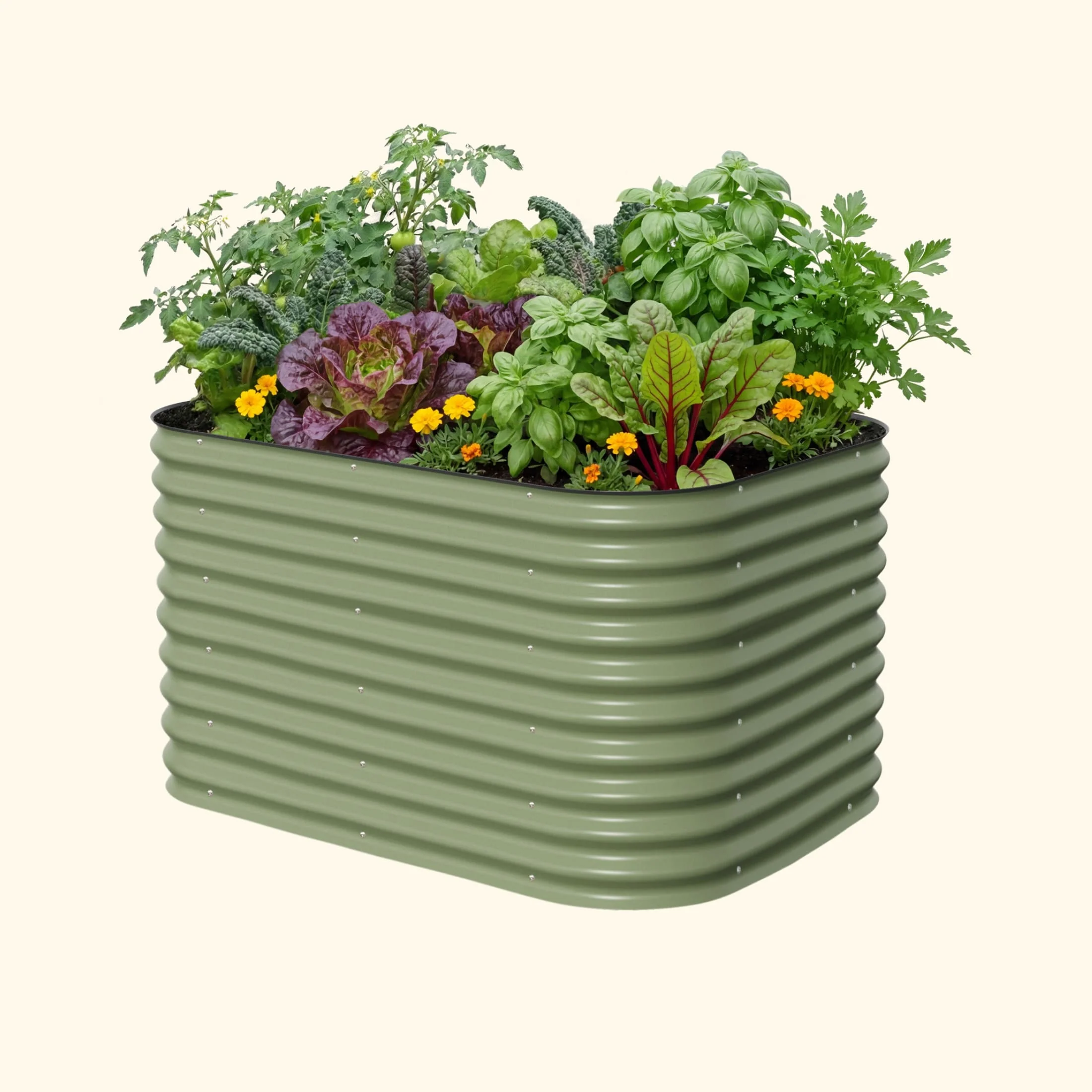 32" Extra Tall 6 In 1 Medium Modular Metal Raised Garden Bed Kit - Image 5