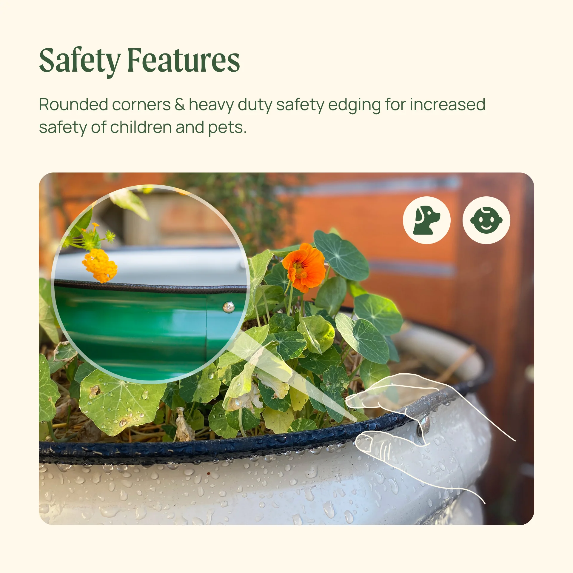 32" Extra Tall 42" Wide Round Metal Raised Garden Bed Kit - Image 10