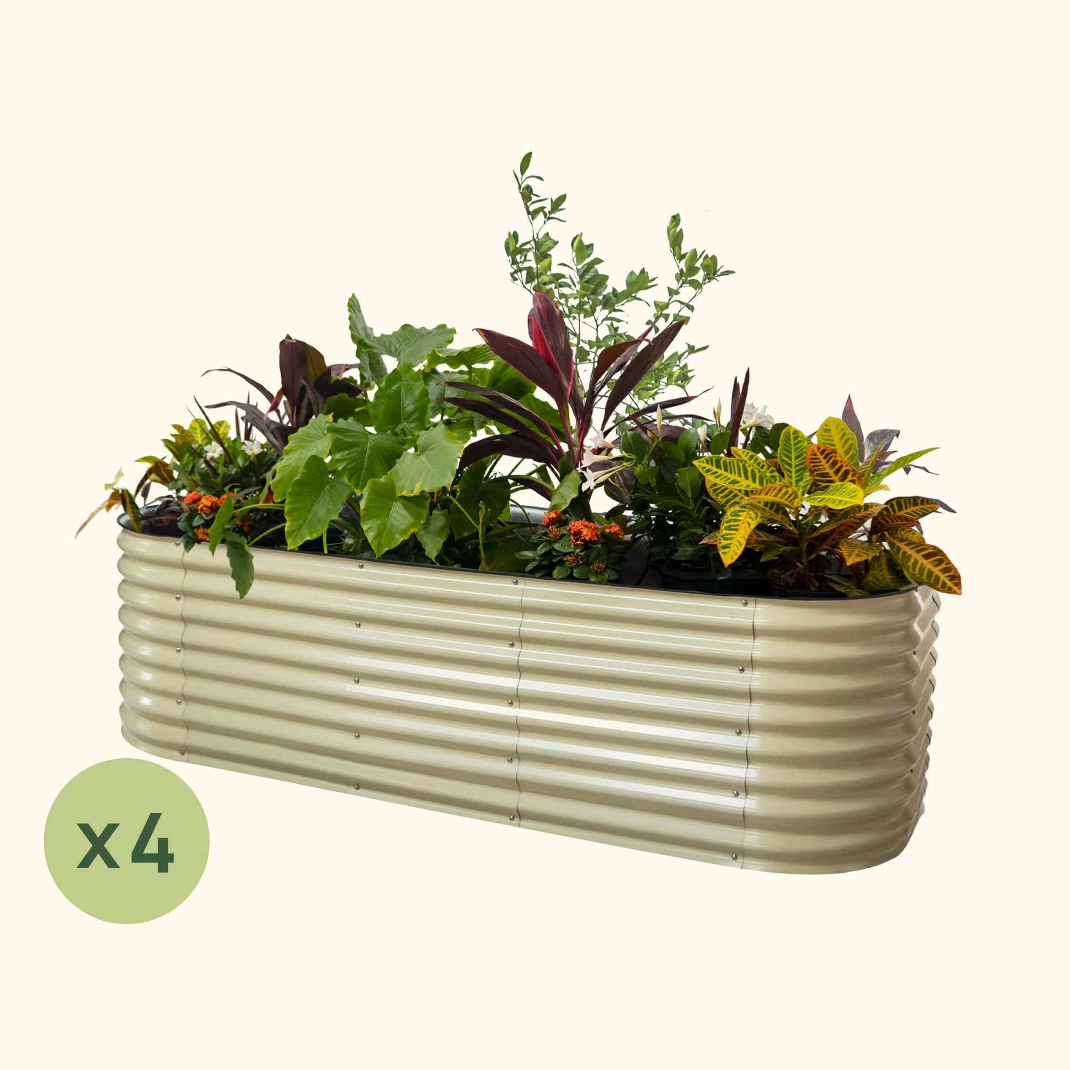 4-Pack 26" Tall 10 In 1 Jumbo Modular Metal Raised Garden Bed Kit - Image 3
