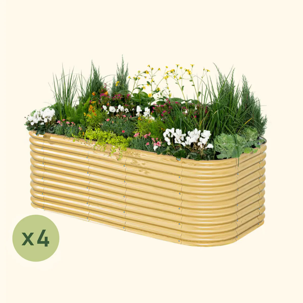 4-Pack 32" Extra Tall 10 In 1 Jumbo Modular Metal Raised Garden Bed Kit - Image 11