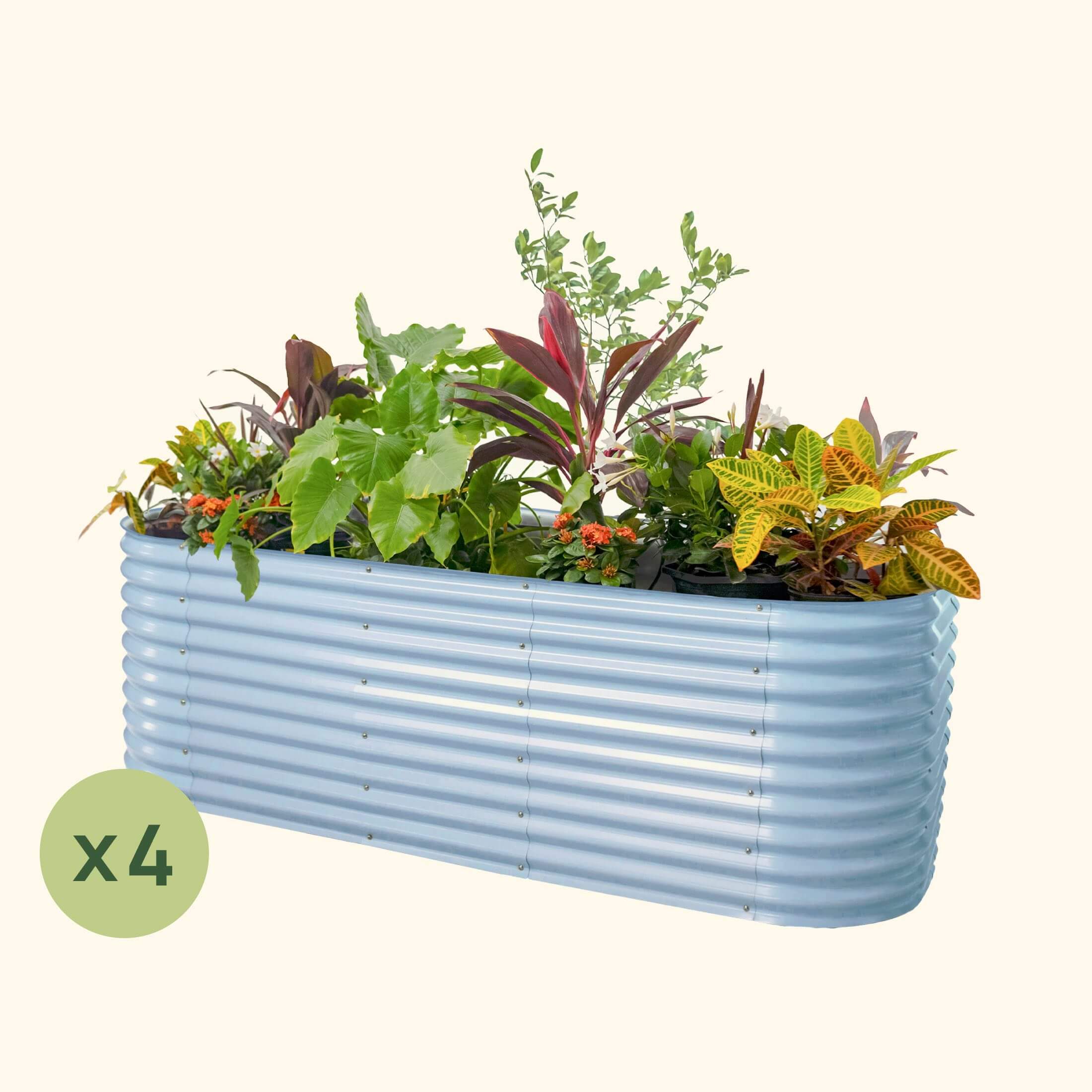 4-Pack 32" Extra Tall 10 In 1 Jumbo Modular Metal Raised Garden Bed Kit - Image 7