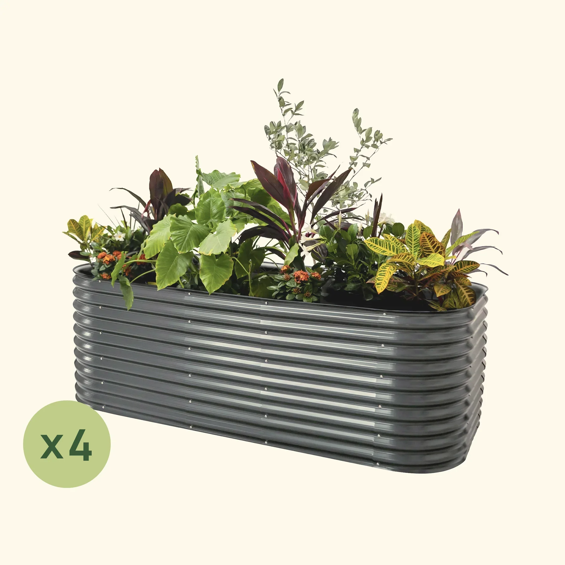 4-Pack 32" Extra Tall 10 In 1 Jumbo Modular Metal Raised Garden Bed Kit - Image 9