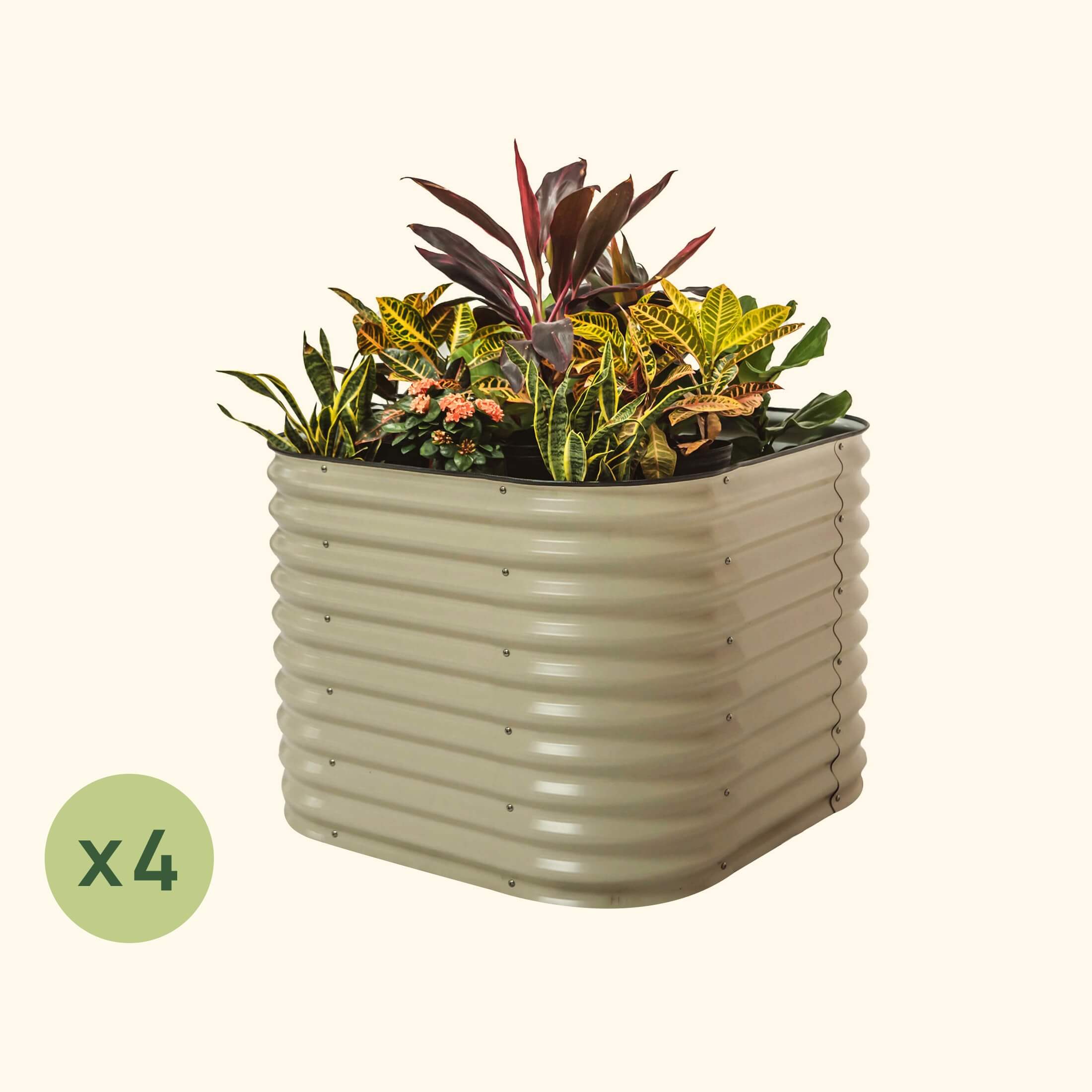 4-Pack 32" Extra Tall 4 In 1 Small Modular Metal Raised Garden Bed Kit - Image 10