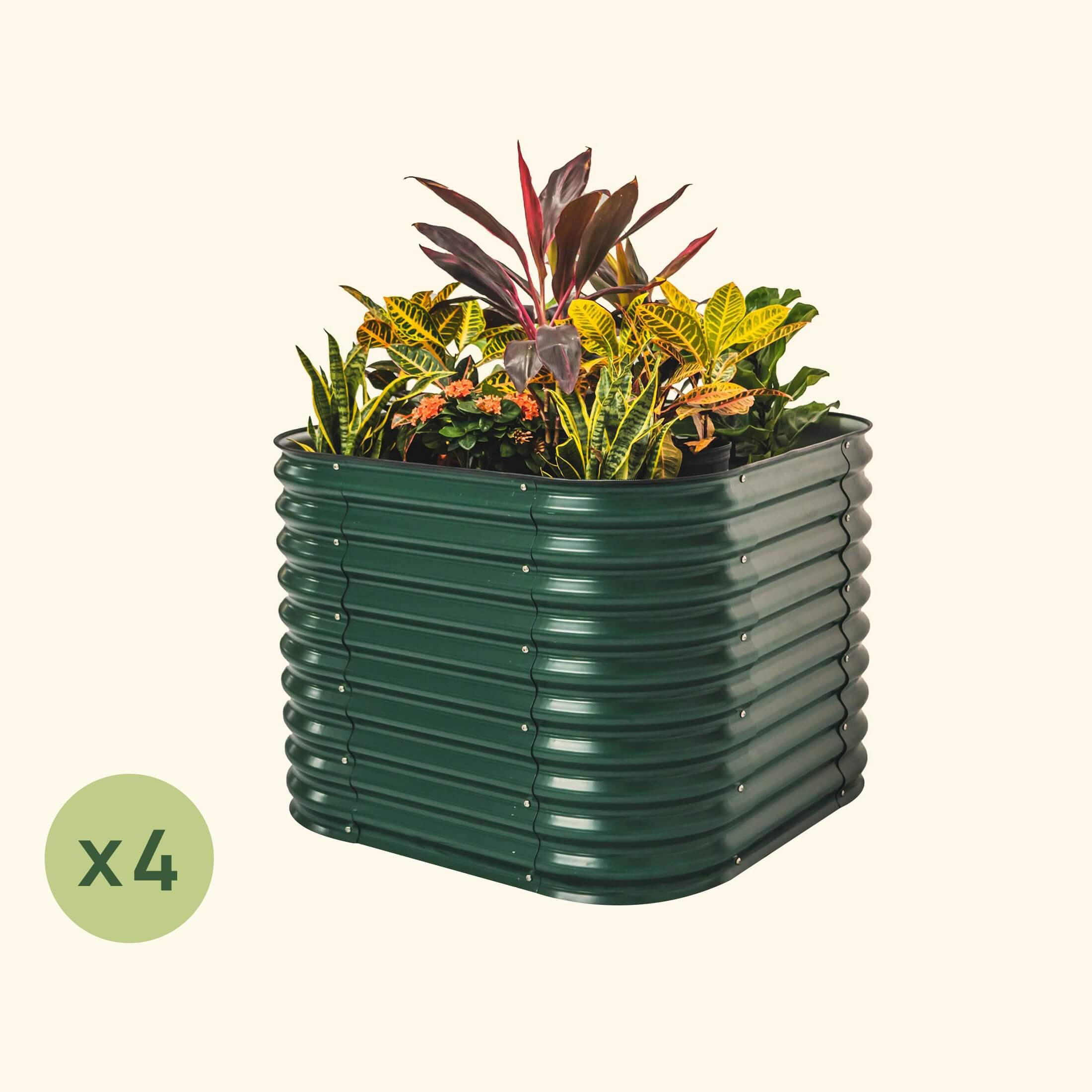 4-Pack 32" Extra Tall 4 In 1 Small Modular Metal Raised Garden Bed Kit - Image 7