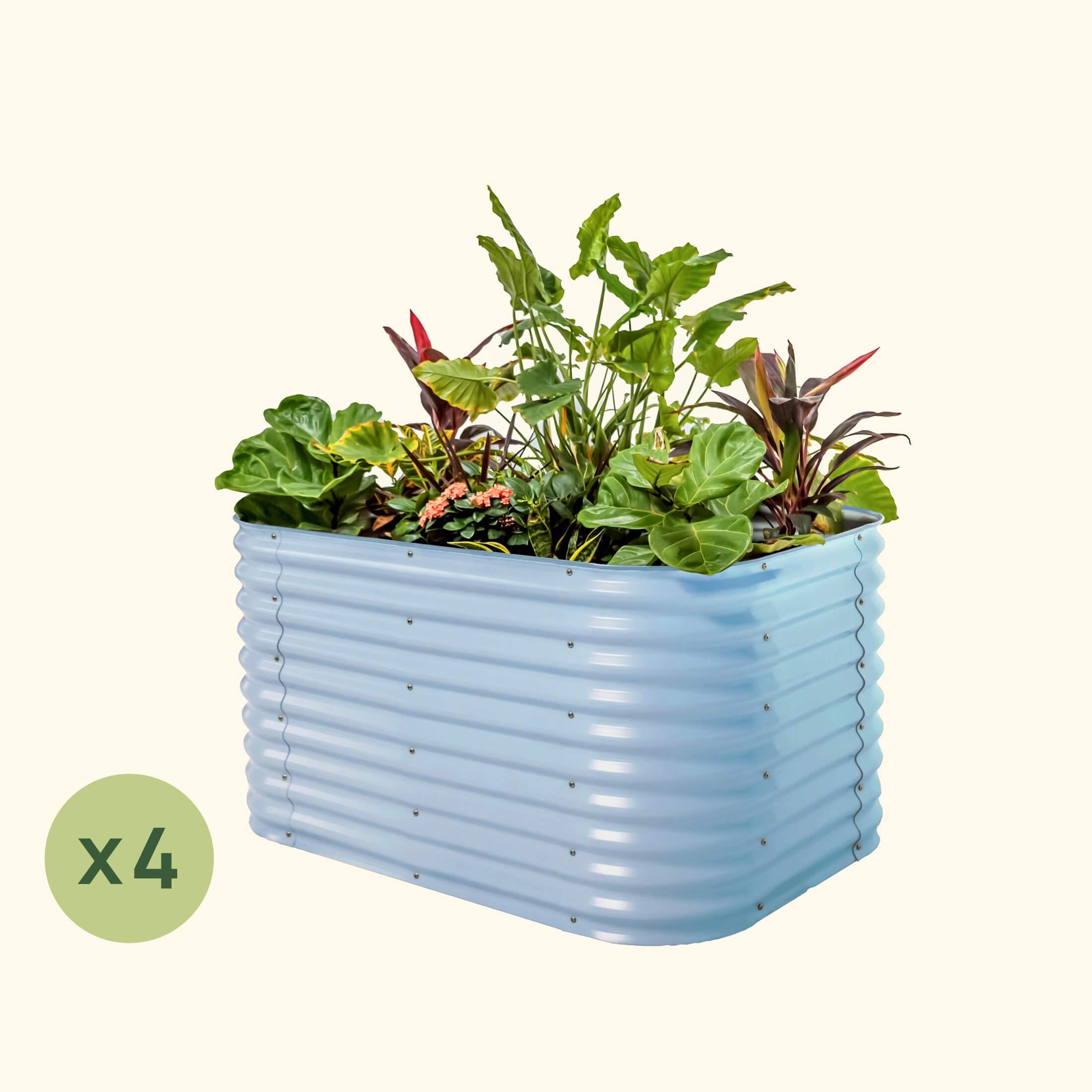4-Pack 32" Extra Tall 6 In 1 Medium Modular Metal Raised Garden Bed Kit - Image 5