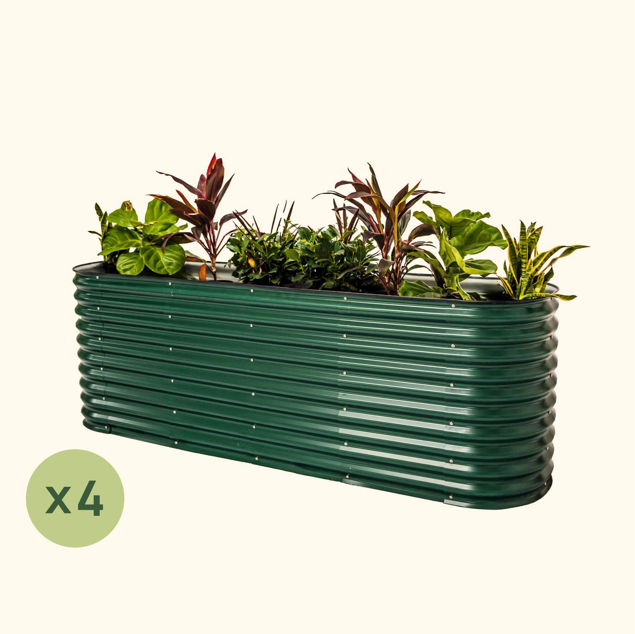 4-Pack 32" Extra Tall 9 In 1 Large Modular Metal Raised Garden Bed Kit - Image 8