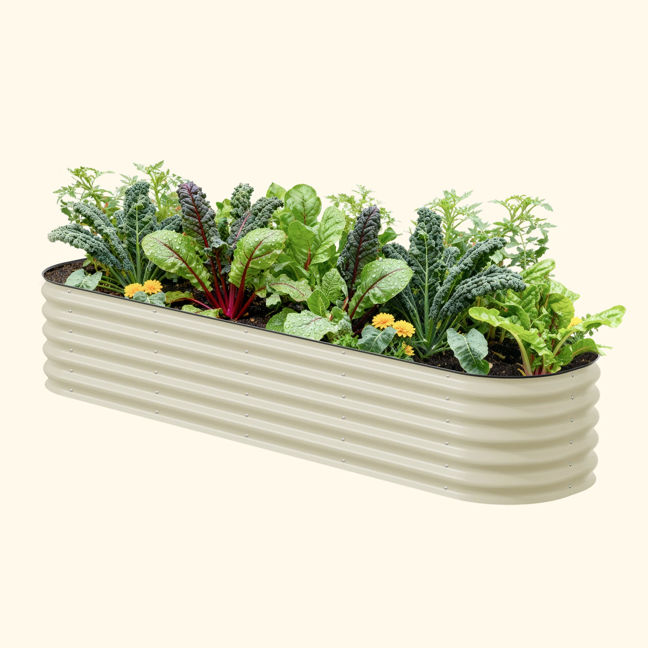 17" Tall 9 In 1 Large Modular Metal Raised Garden Bed Kit - Image 3