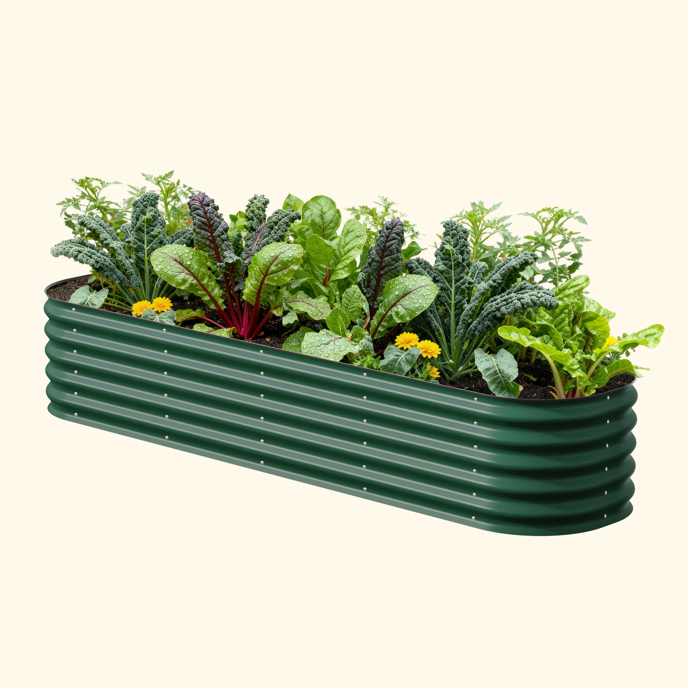 17" Tall 9 In 1 Large Modular Metal Raised Garden Bed Kit - Image 4