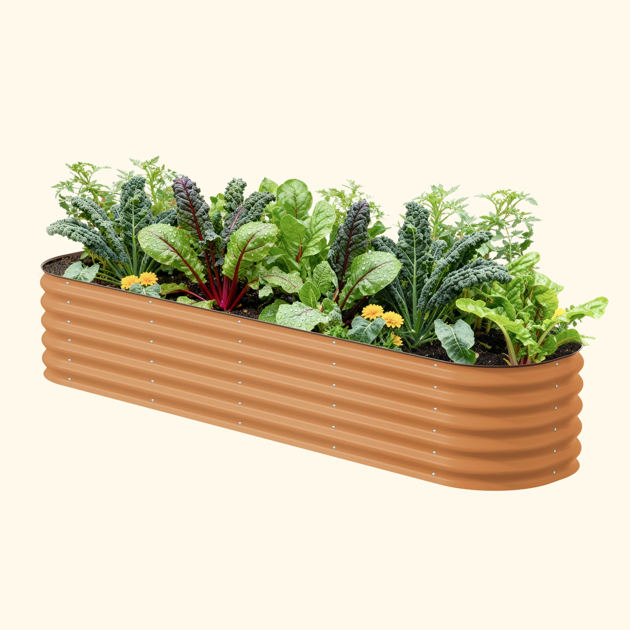 17" Tall 9 In 1 Large Modular Metal Raised Garden Bed Kit - Image 5