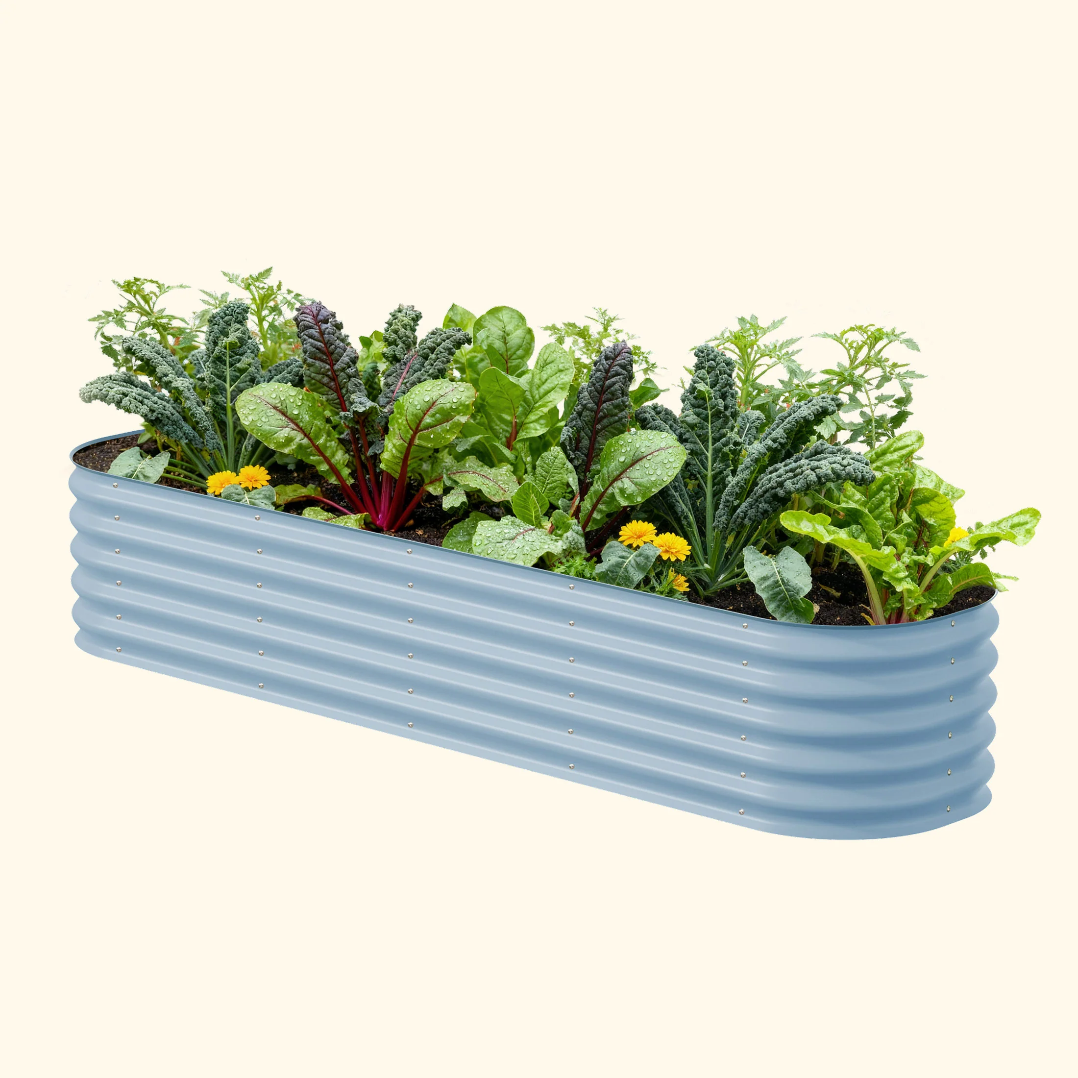 17" Tall 9 In 1 Large Modular Metal Raised Garden Bed Kit - Image 6