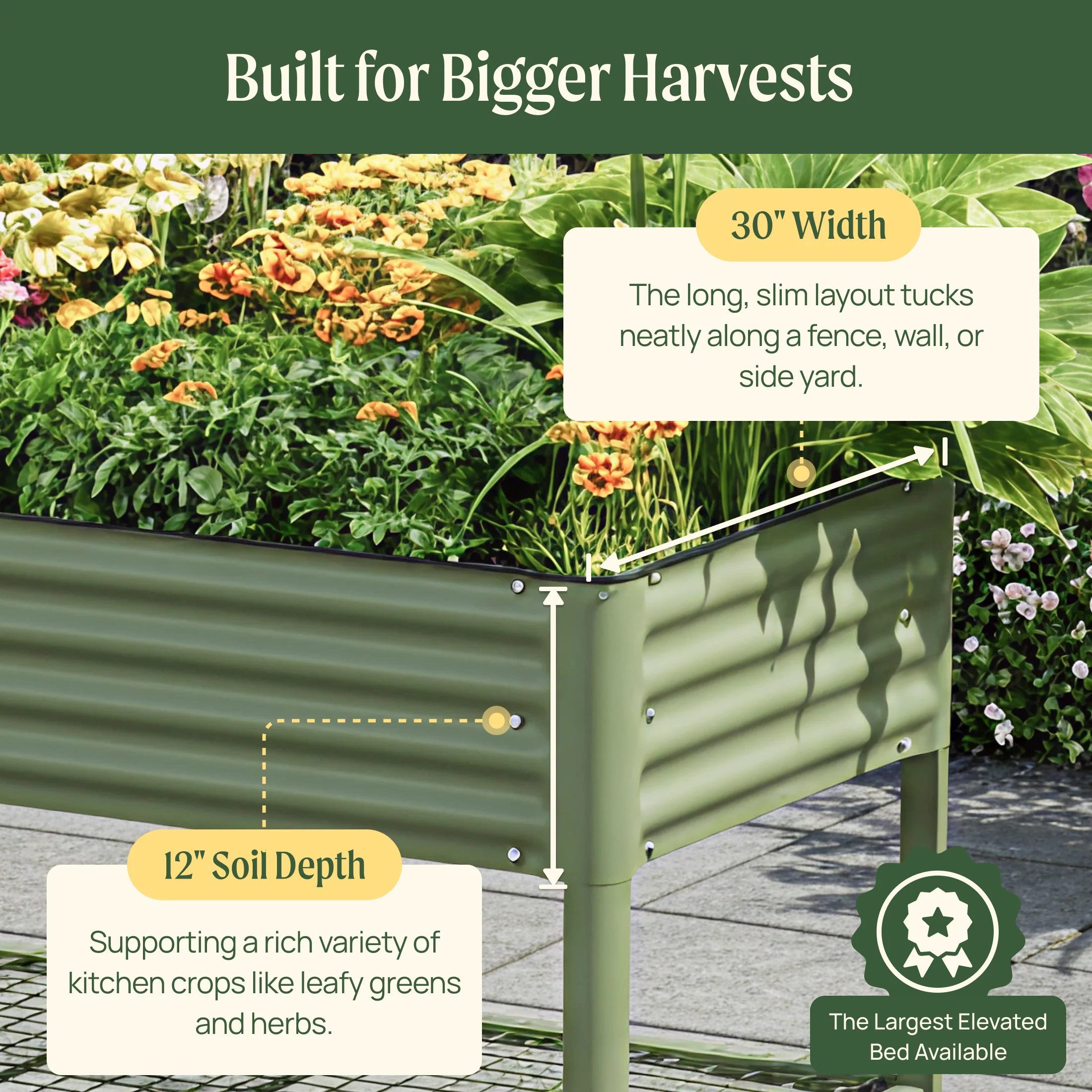 Elevated Garden Bed - Jumbo Series 2.5' x 10' - Image 10