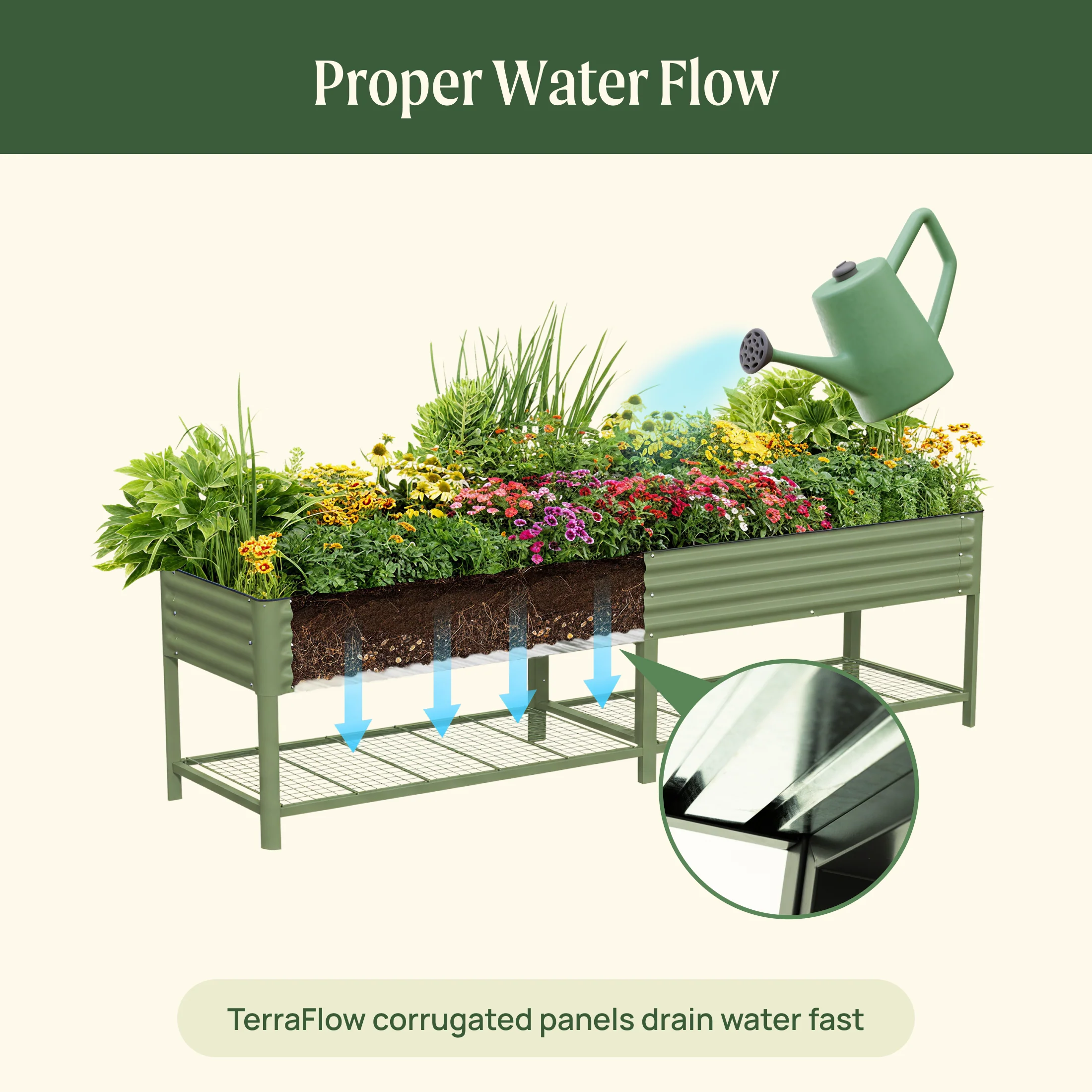 Elevated Garden Bed - Jumbo Series 2.5' x 10' - Image 7