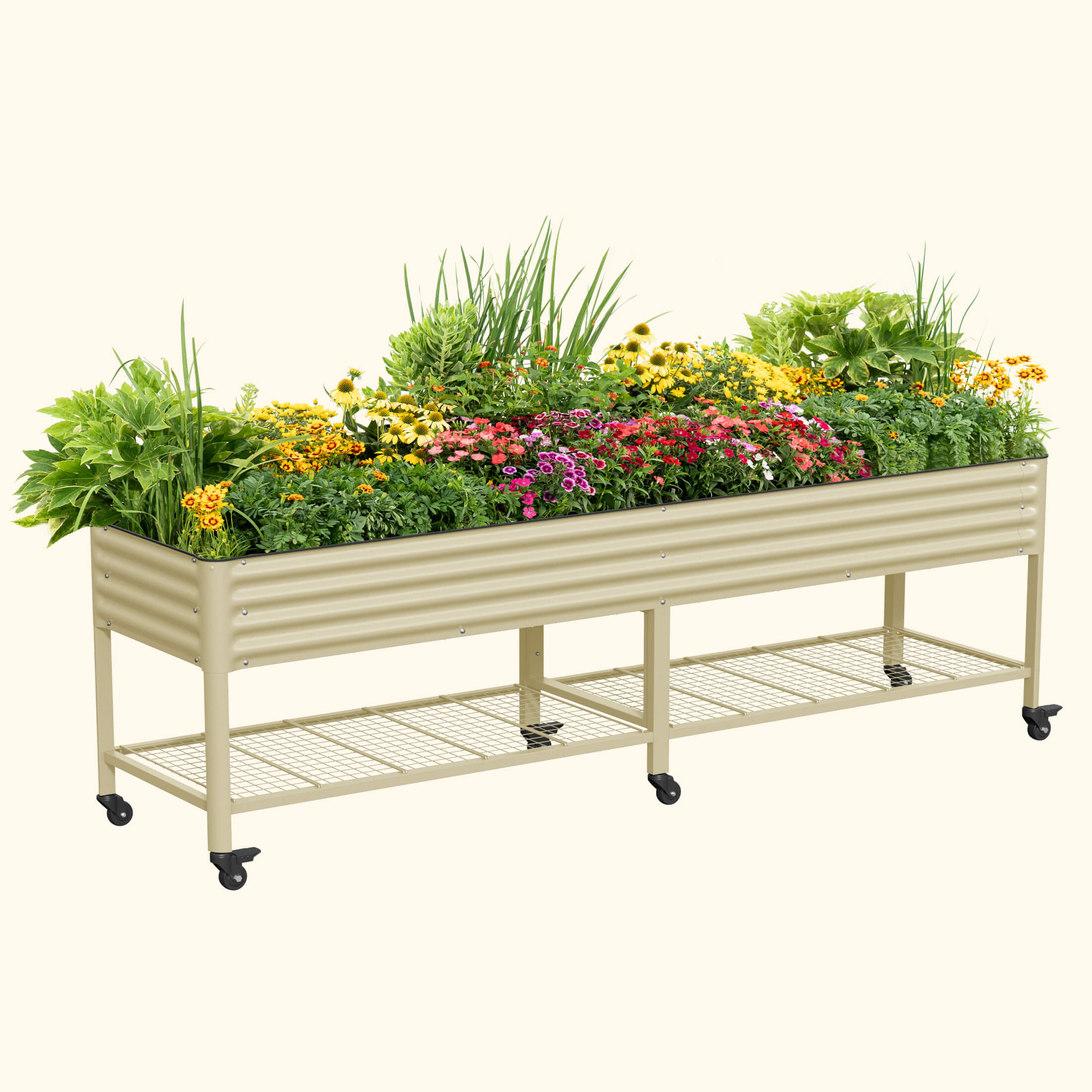Elevated Garden Bed - Jumbo Series 2.5' x 10' Wheels Included - Image 3