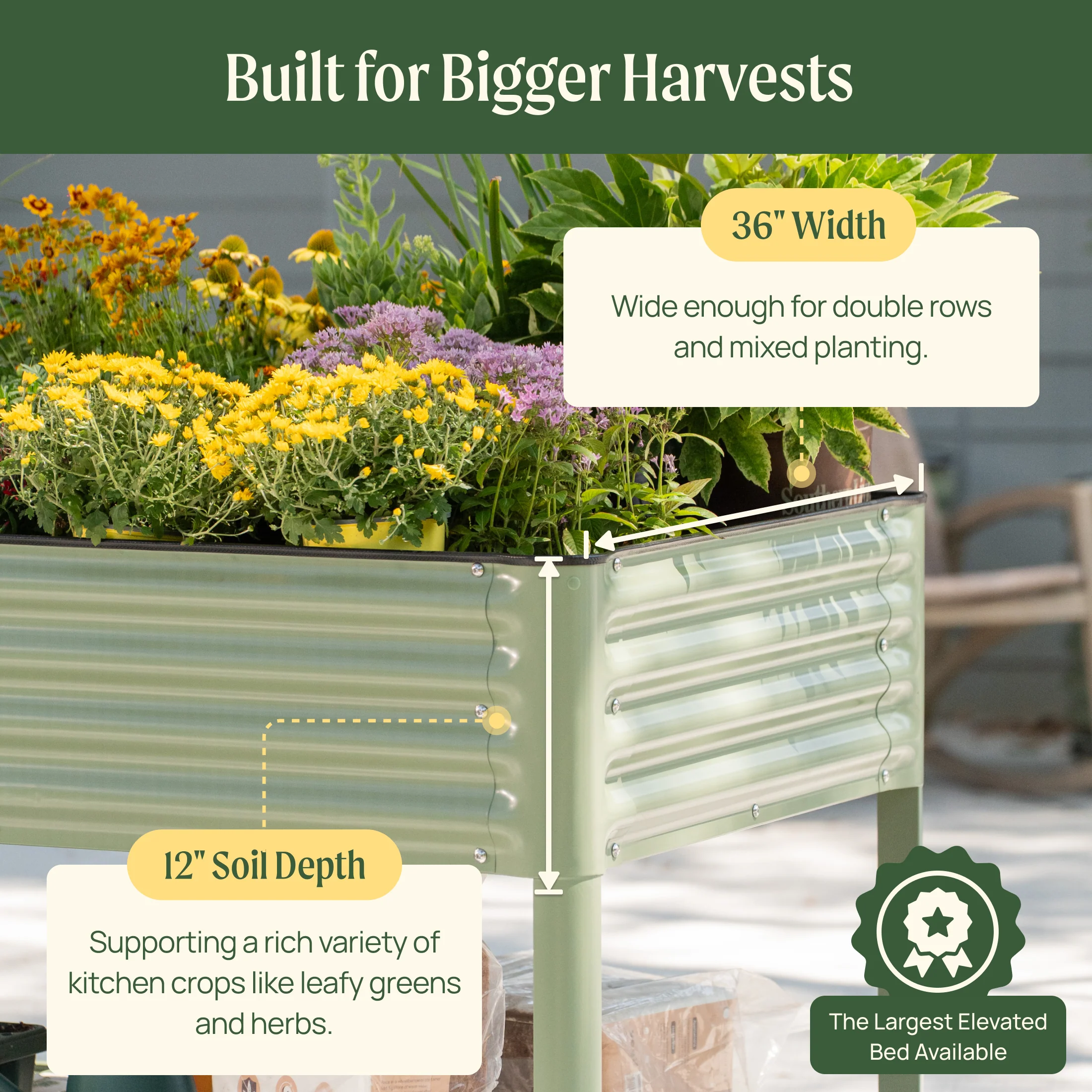 Elevated Garden Bed - Jumbo Series 3' x 8' - Image 10