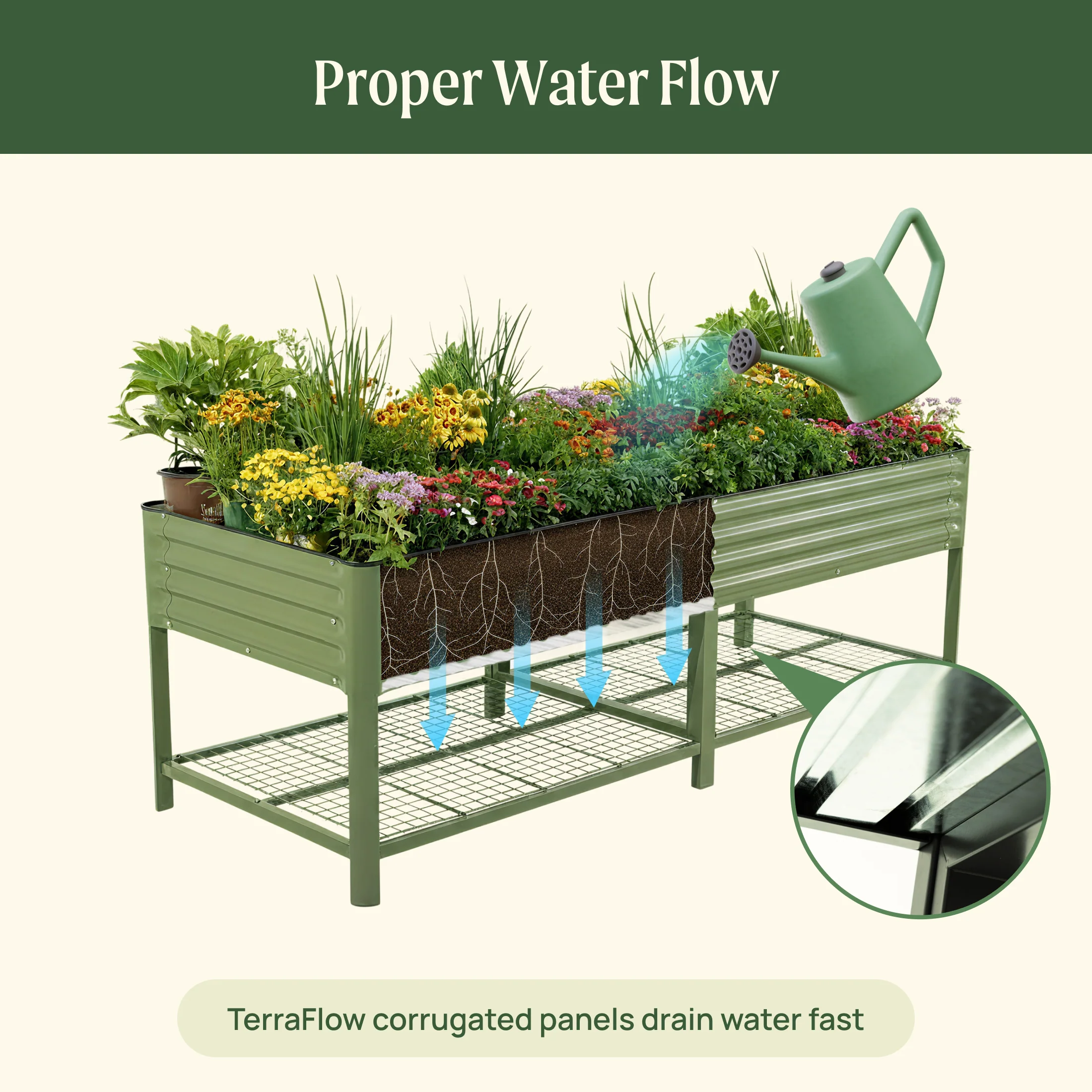 Elevated Garden Bed - Jumbo Series 3' x 8' - Image 7