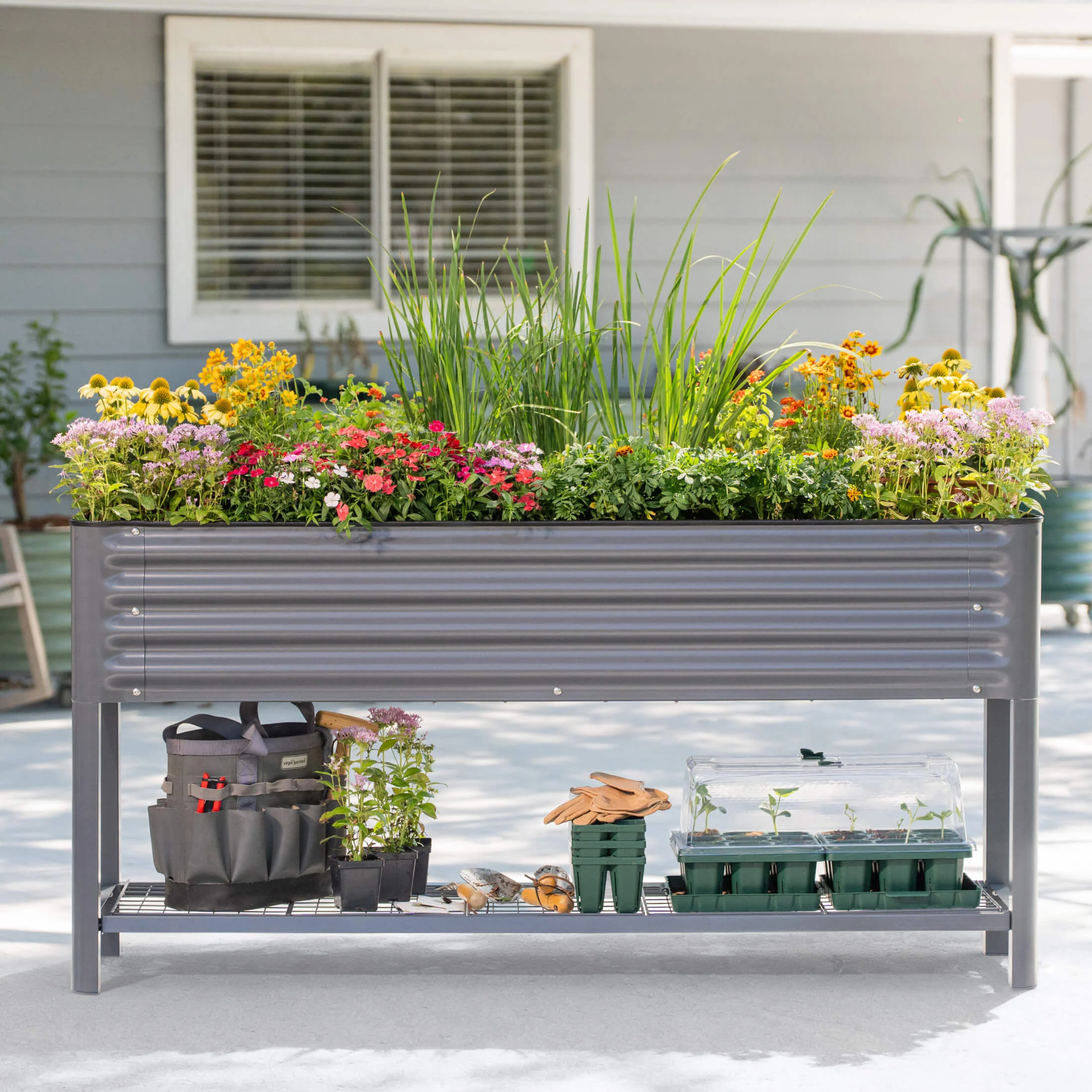 Elevated Garden Bed - Slim Series 1.5' x 5.5' Wheels Included - Image 11