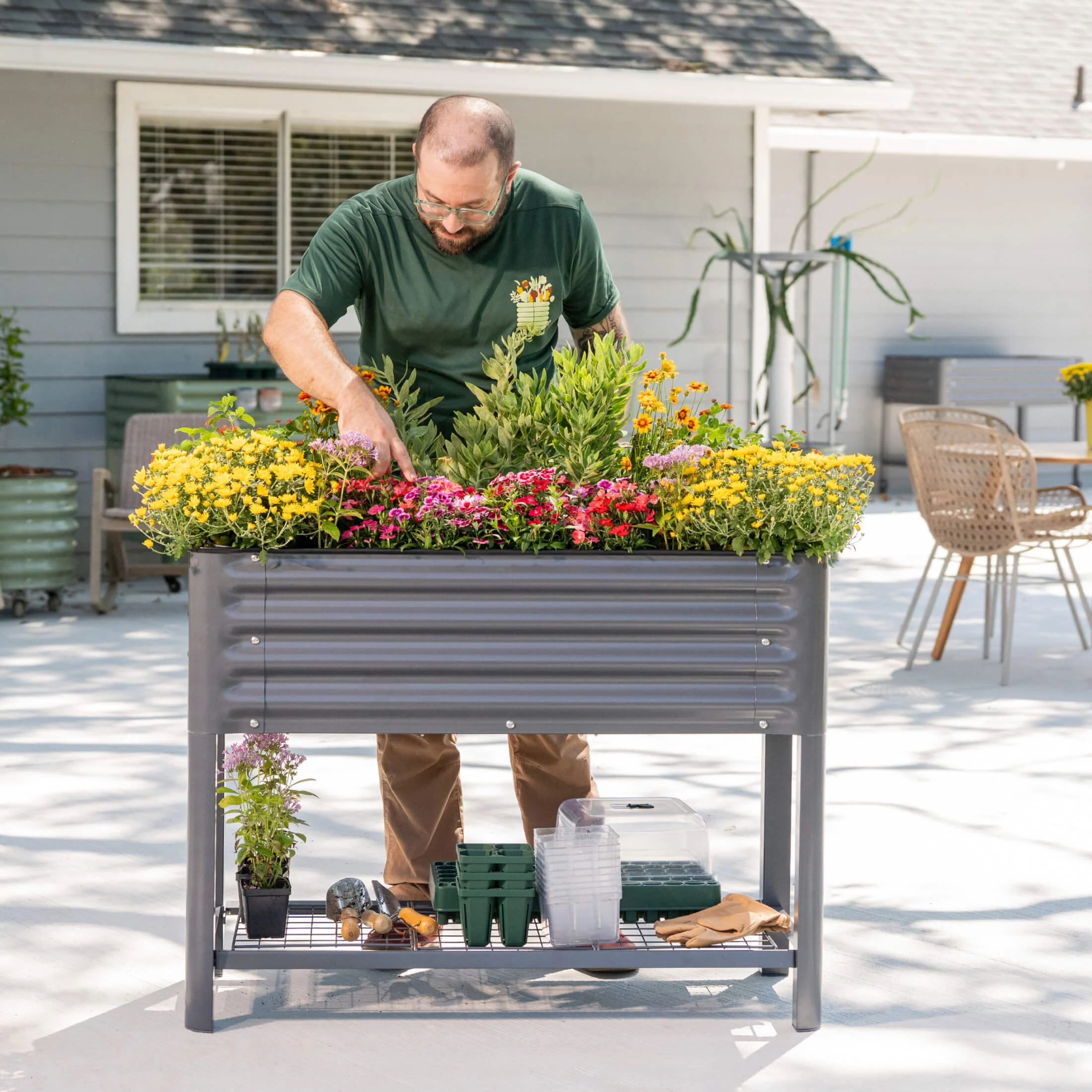 Elevated Garden Bed - Slim Series 1.5' x 5.5' Wheels Included - Image 16