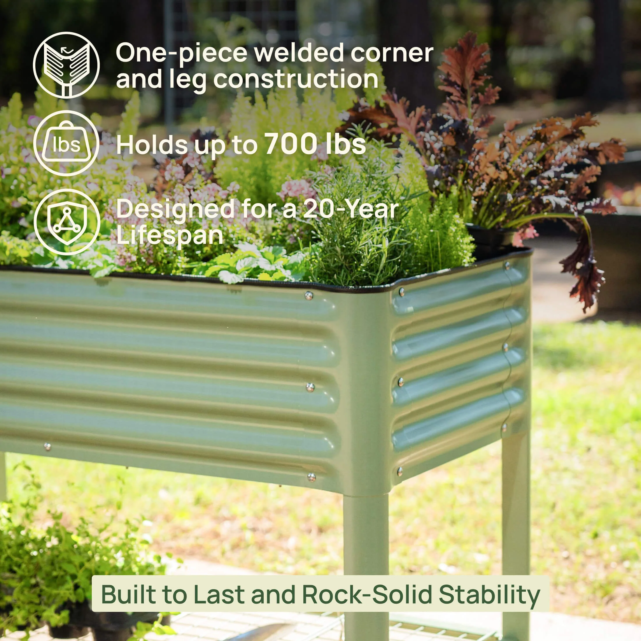 Elevated Garden Bed - 2' x 4' Wheels Included - Image 9