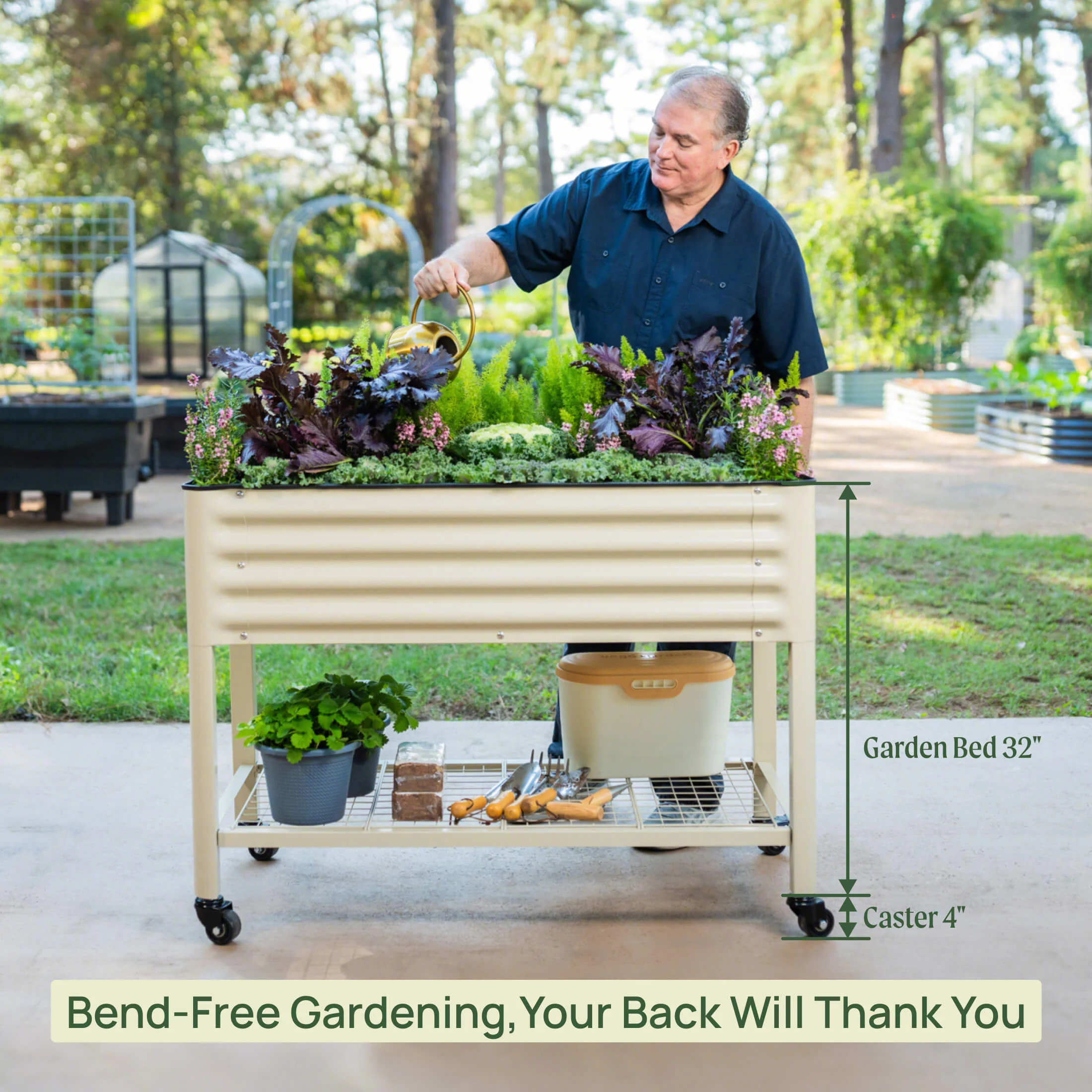 Elevated Garden Bed - 2' x 4' Wheels Included - Image 10
