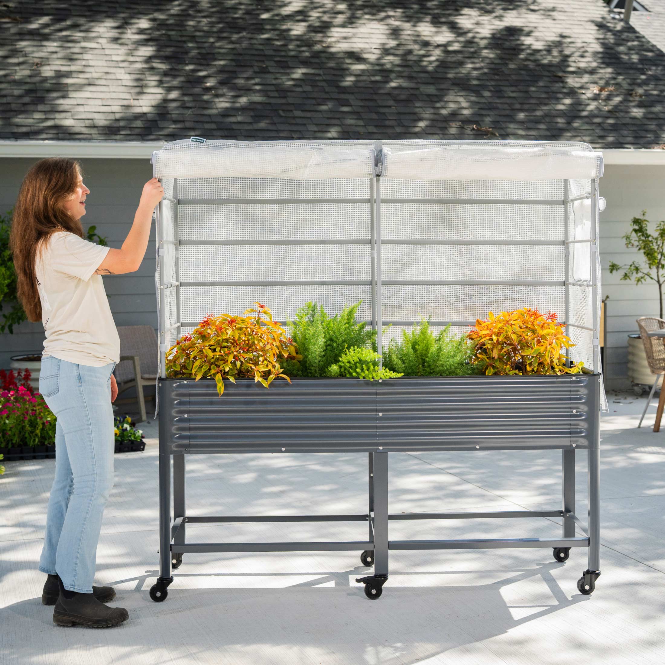 Frost Greenhouse Cover System for Elevated Bed - Image 8