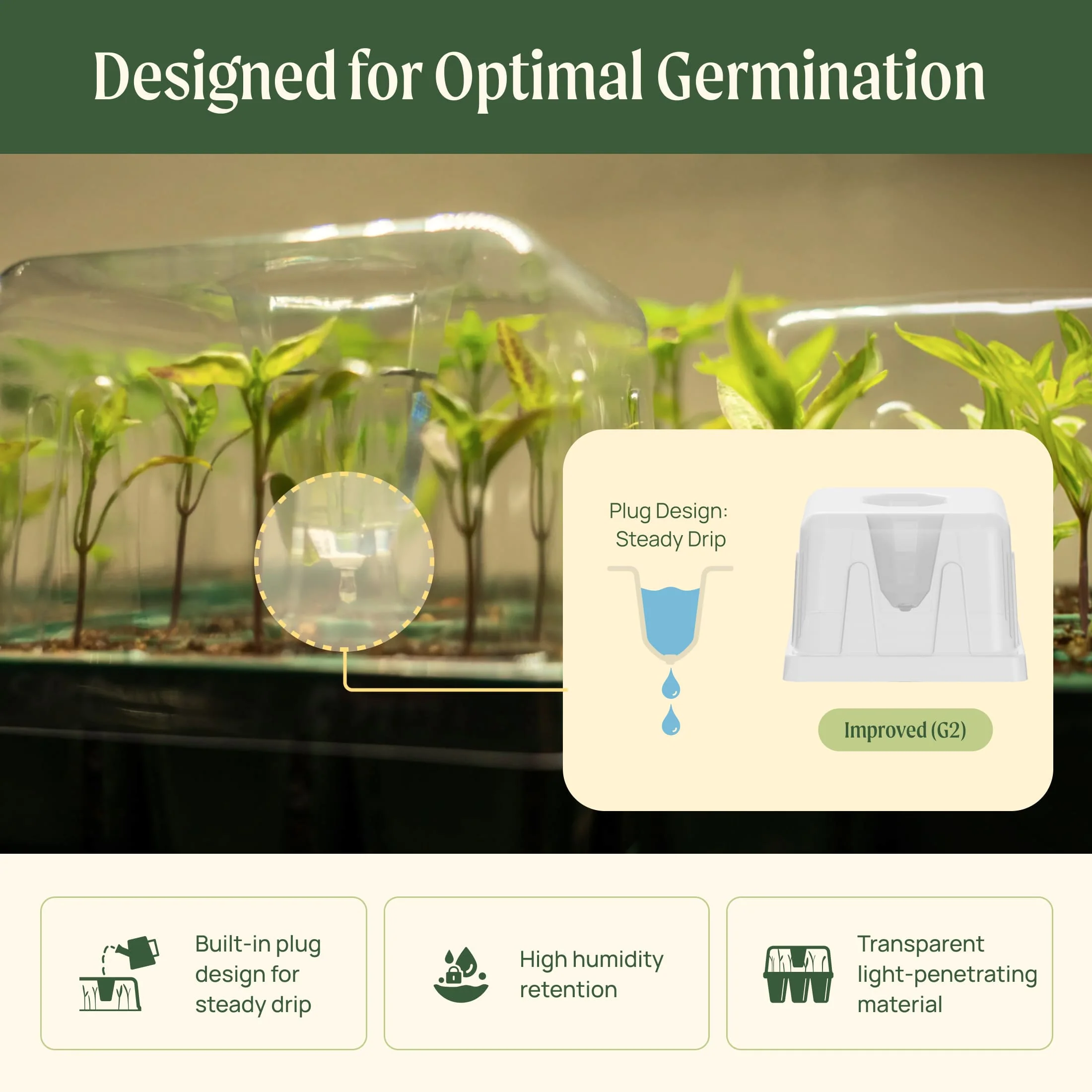 Seedling Drip Control Humidity Dome Gen 2 - 5" x 5" - Image 14