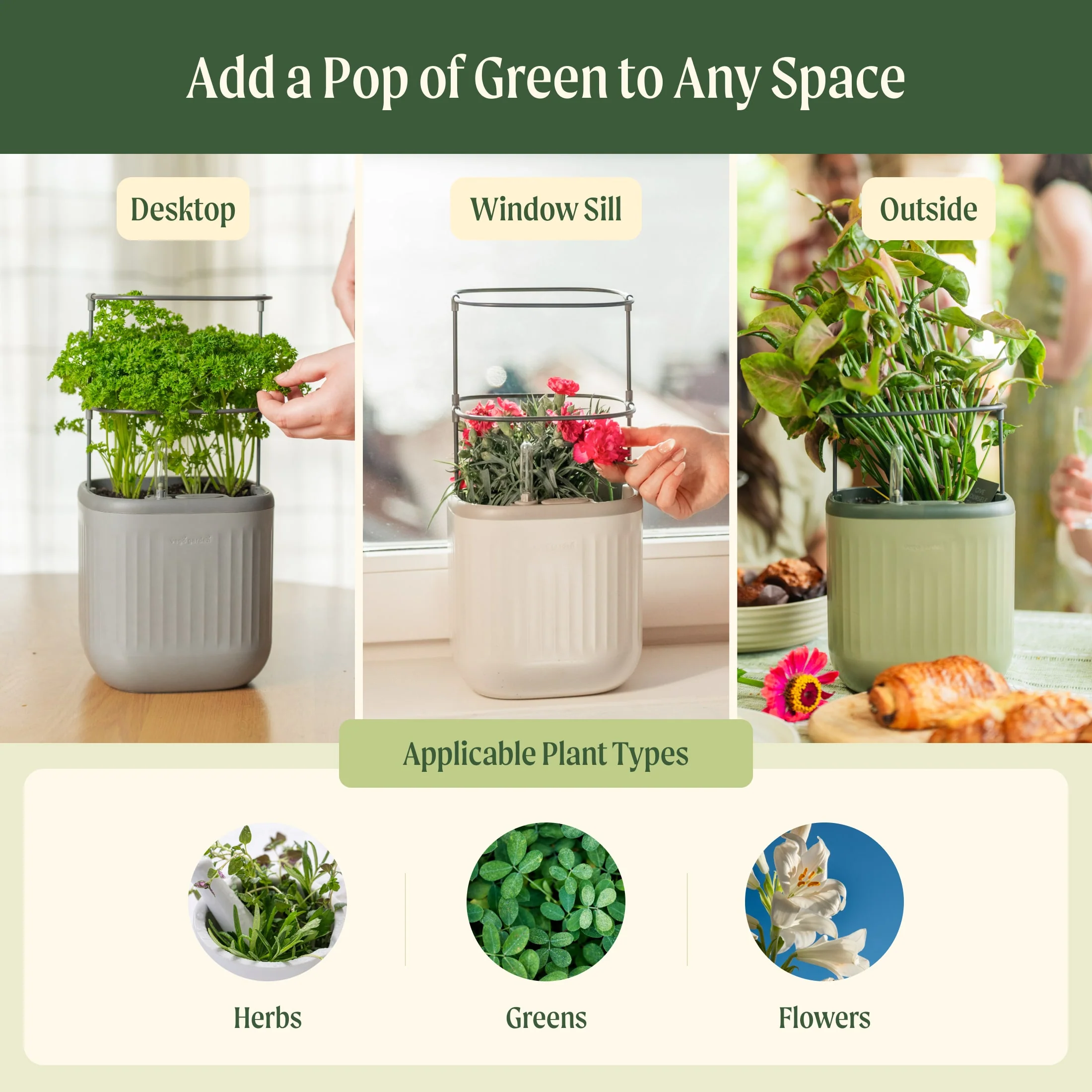 EZ Self-Watering Mini Planter Pot with Trellis - Image 7