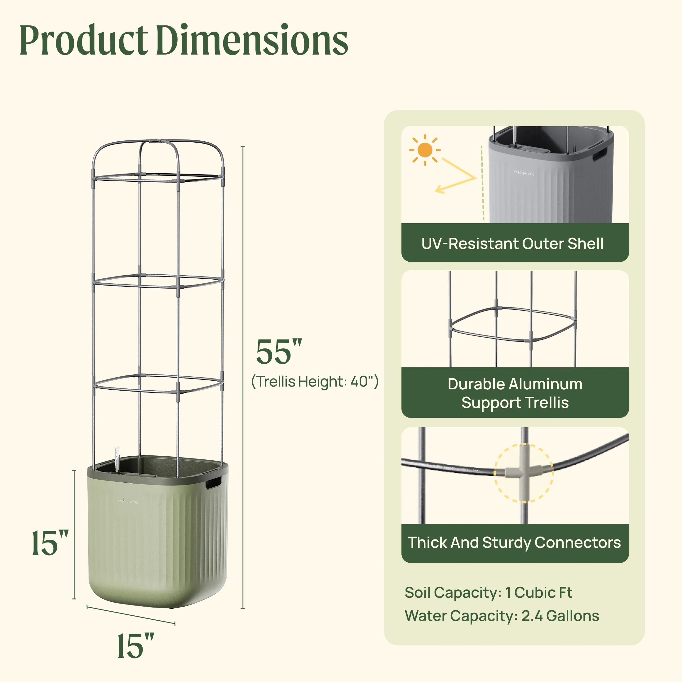 EZ Self-Watering Tomato Planter with Trellis - Image 4