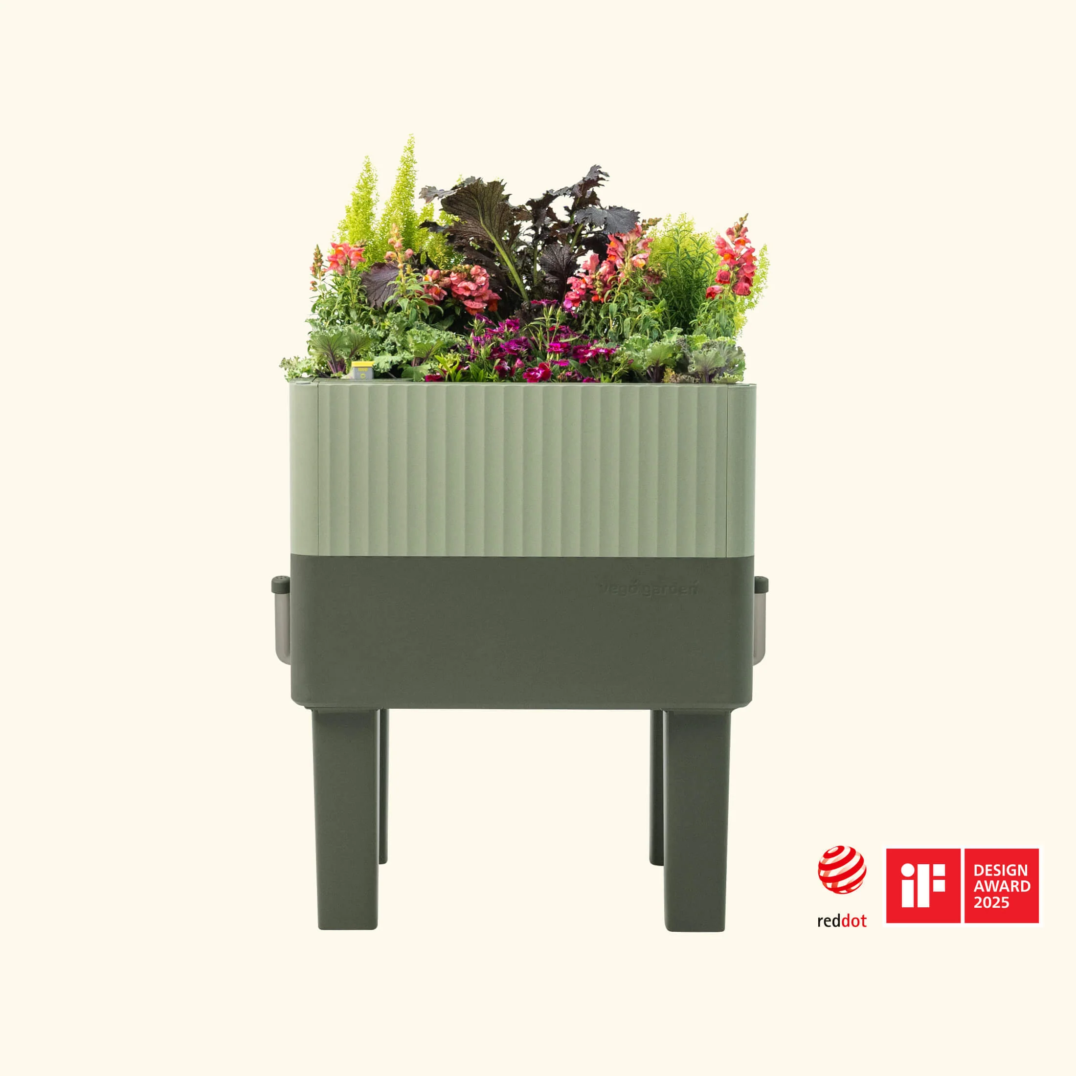 EZCube Self-Watering Planter 21" x 24" Elevated - Sage Green - Image 13