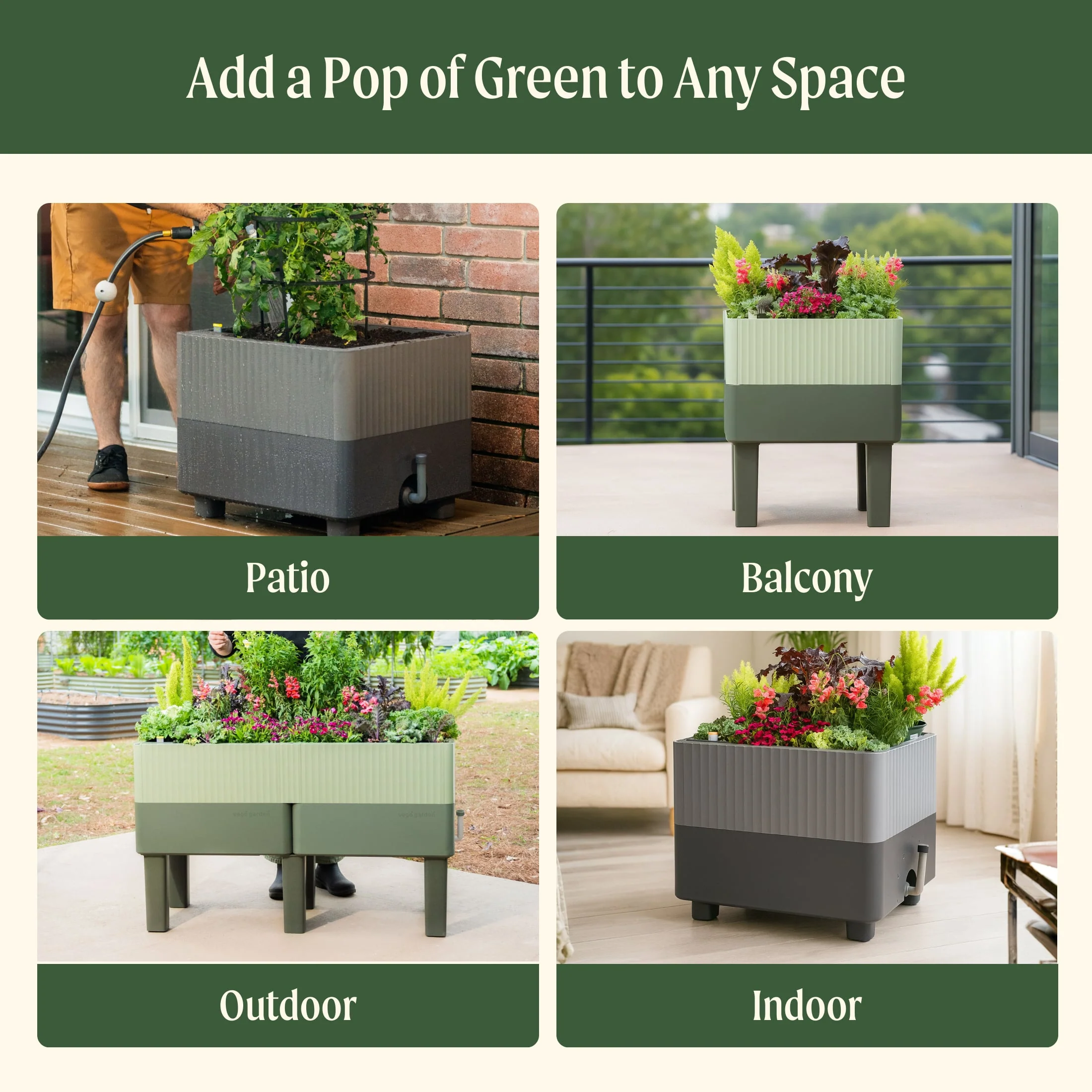 EZCube Self-Watering Planter 21" x 48" - Image 9