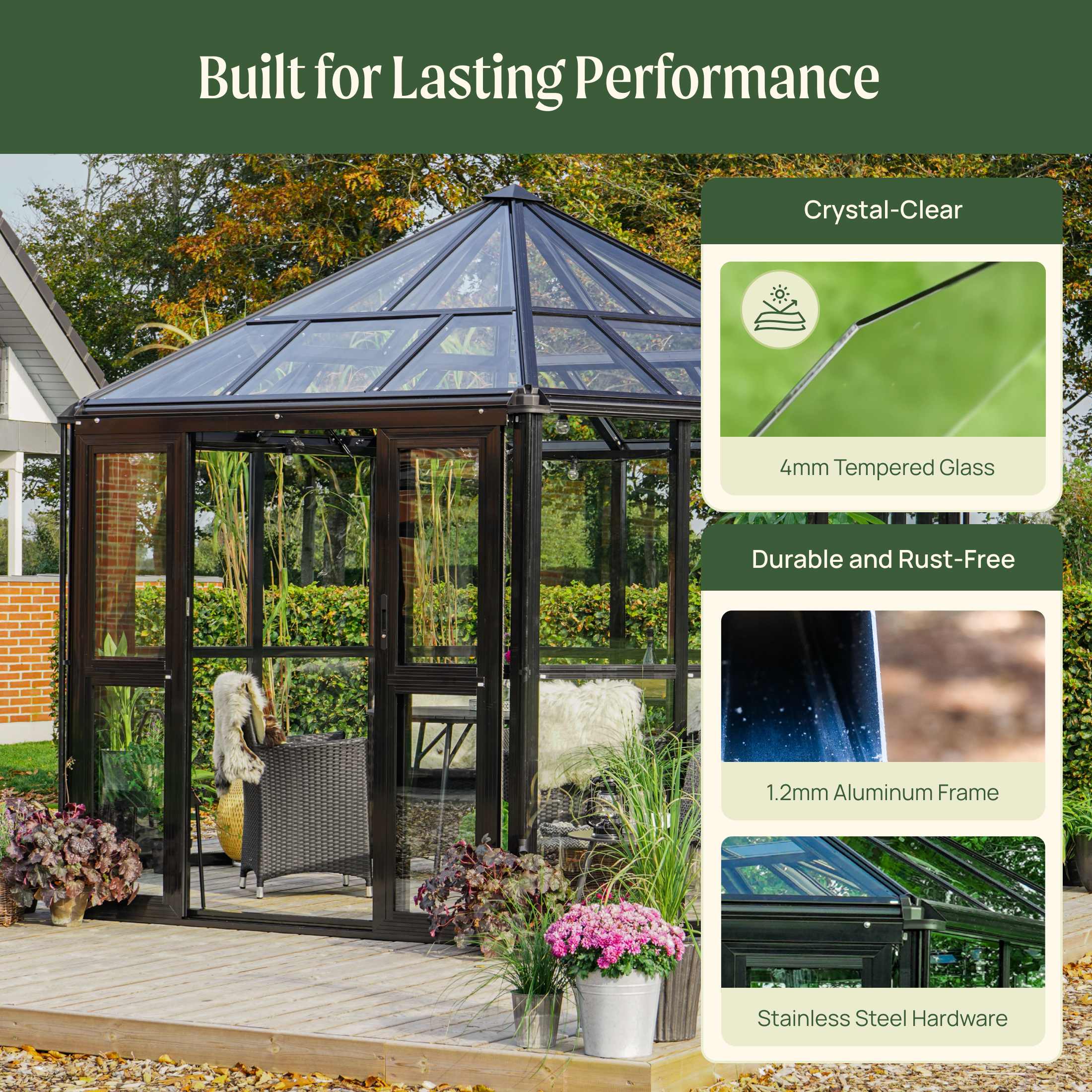 Vego Diamond Pavilion Greenhouse - Image 3