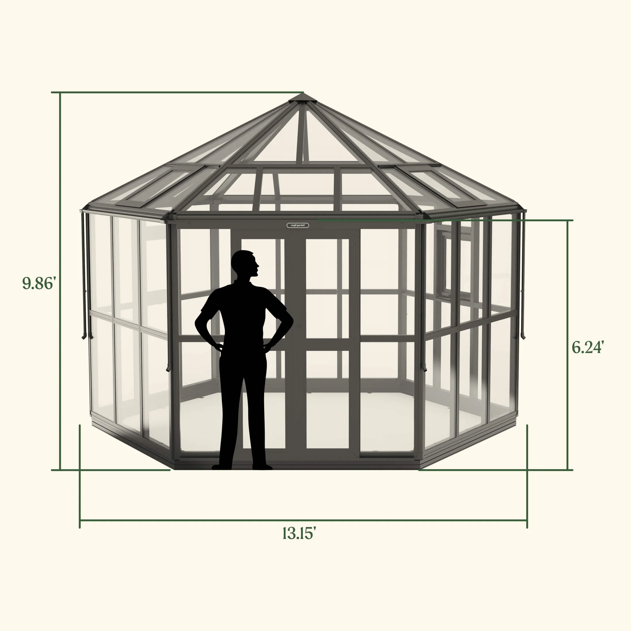 Vego Diamond Pavilion Greenhouse - Image 9