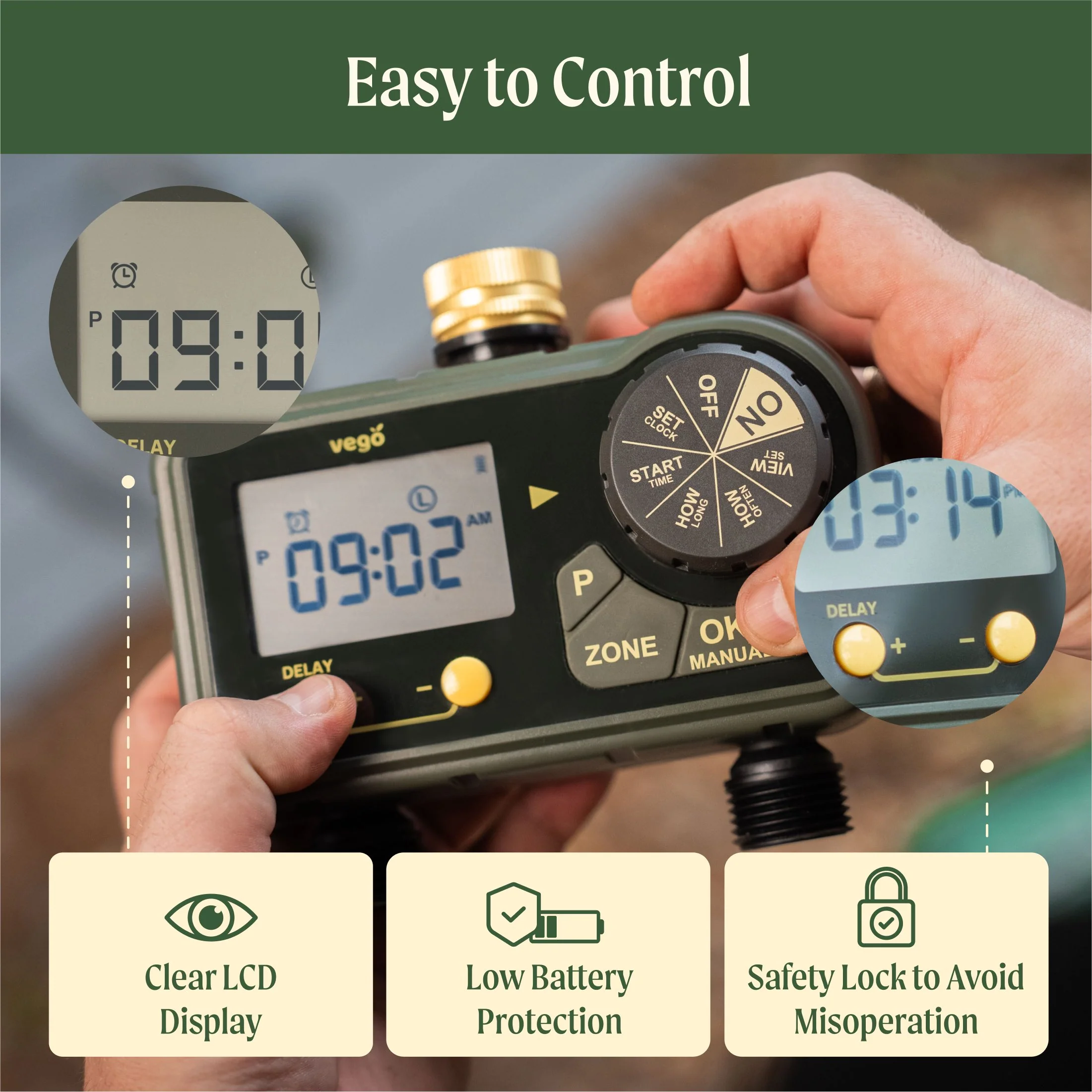 Vego Digital Water Timer -2 Zone - Image 5