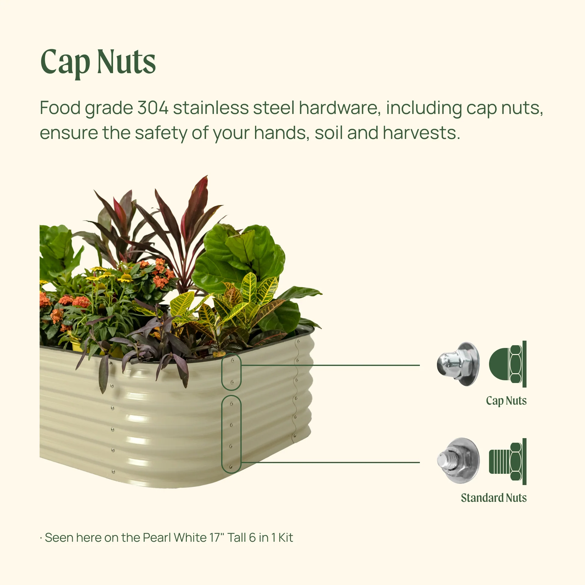 17" Tall 6 In 1 Medium Modular Metal Raised Garden Bed Kit - Image 15