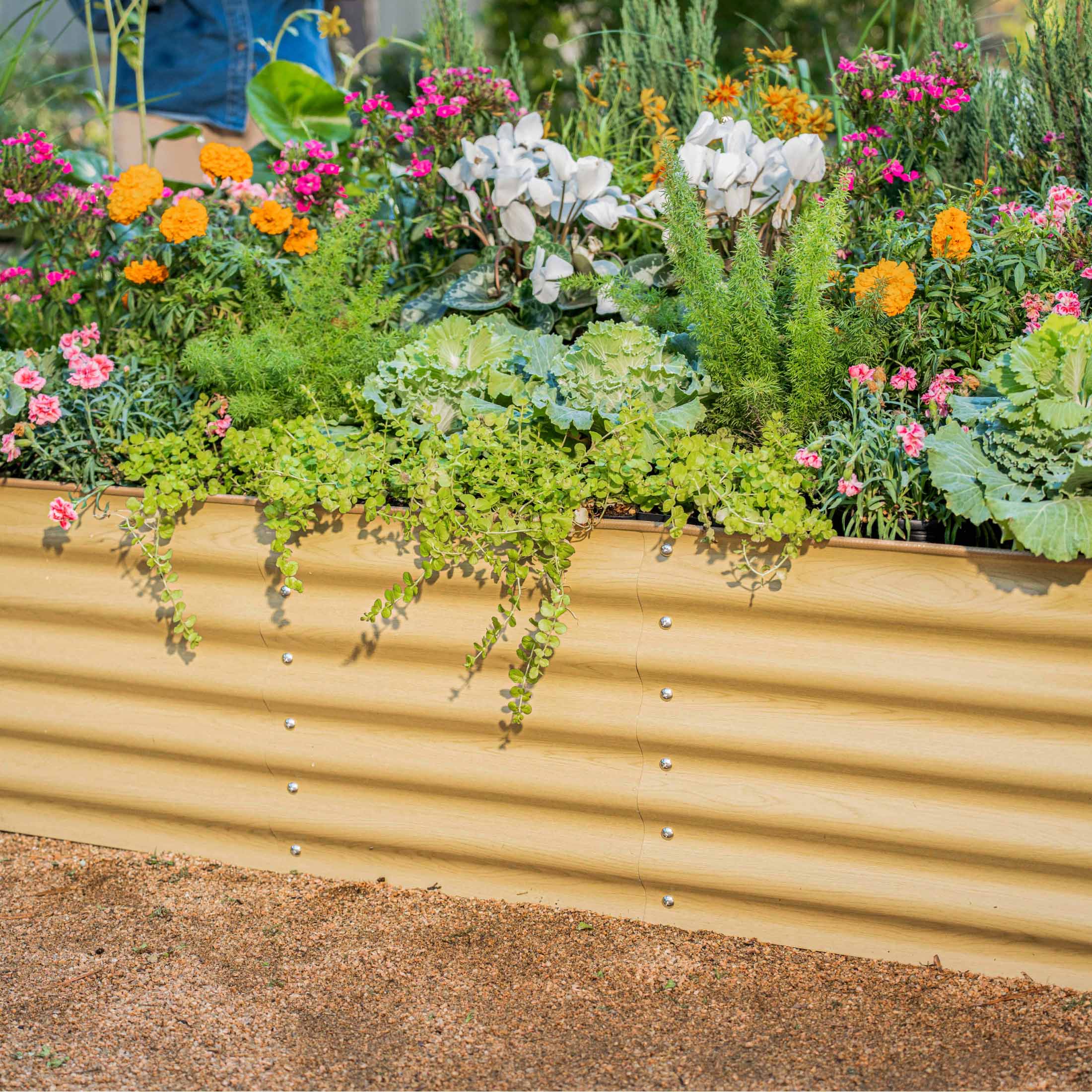 17" Tall 6 In 1 Medium Modular Metal Raised Garden Bed Kit - Image 20