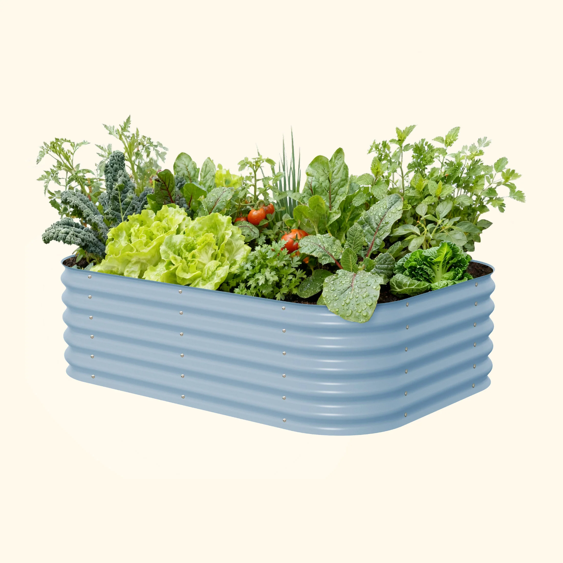 17" Tall 6 In 1 Medium Modular Metal Raised Garden Bed Kit - Image 6