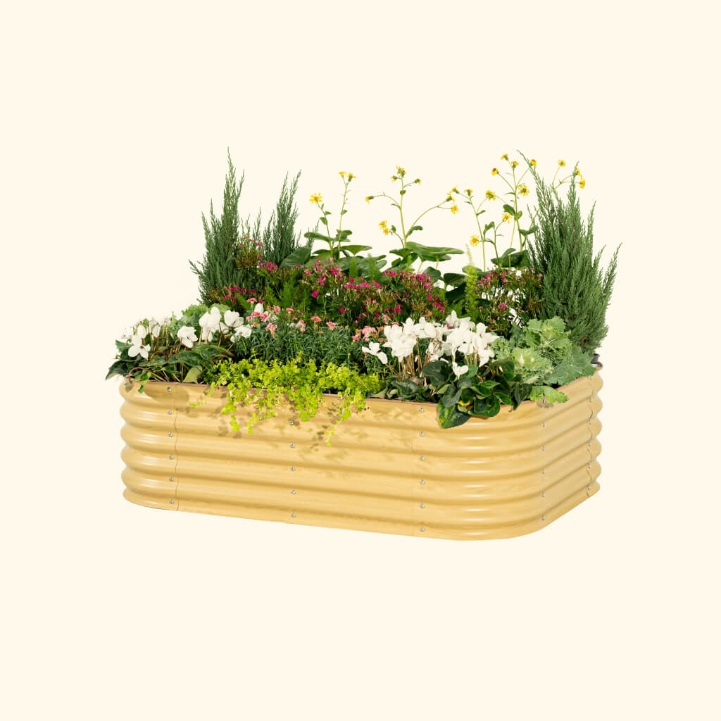 17" Tall 6 In 1 Medium Modular Metal Raised Garden Bed Kit - Image 7