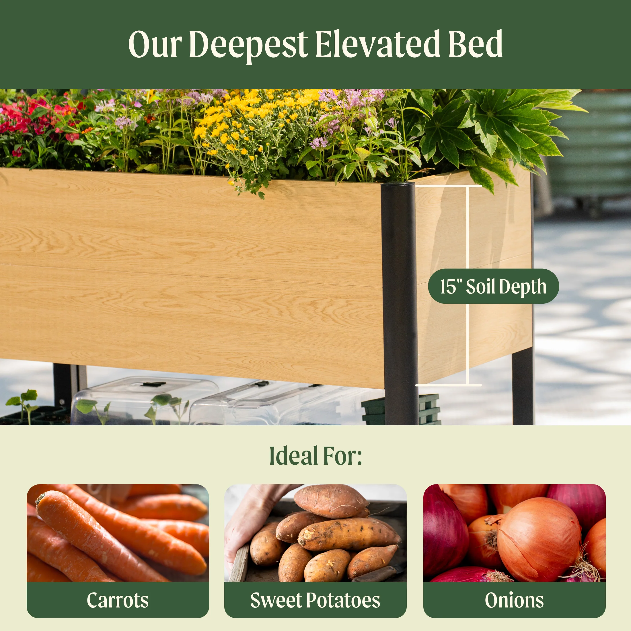 Woodgrain Elevated Garden Bed 2.0' x 4.0' - Image 6