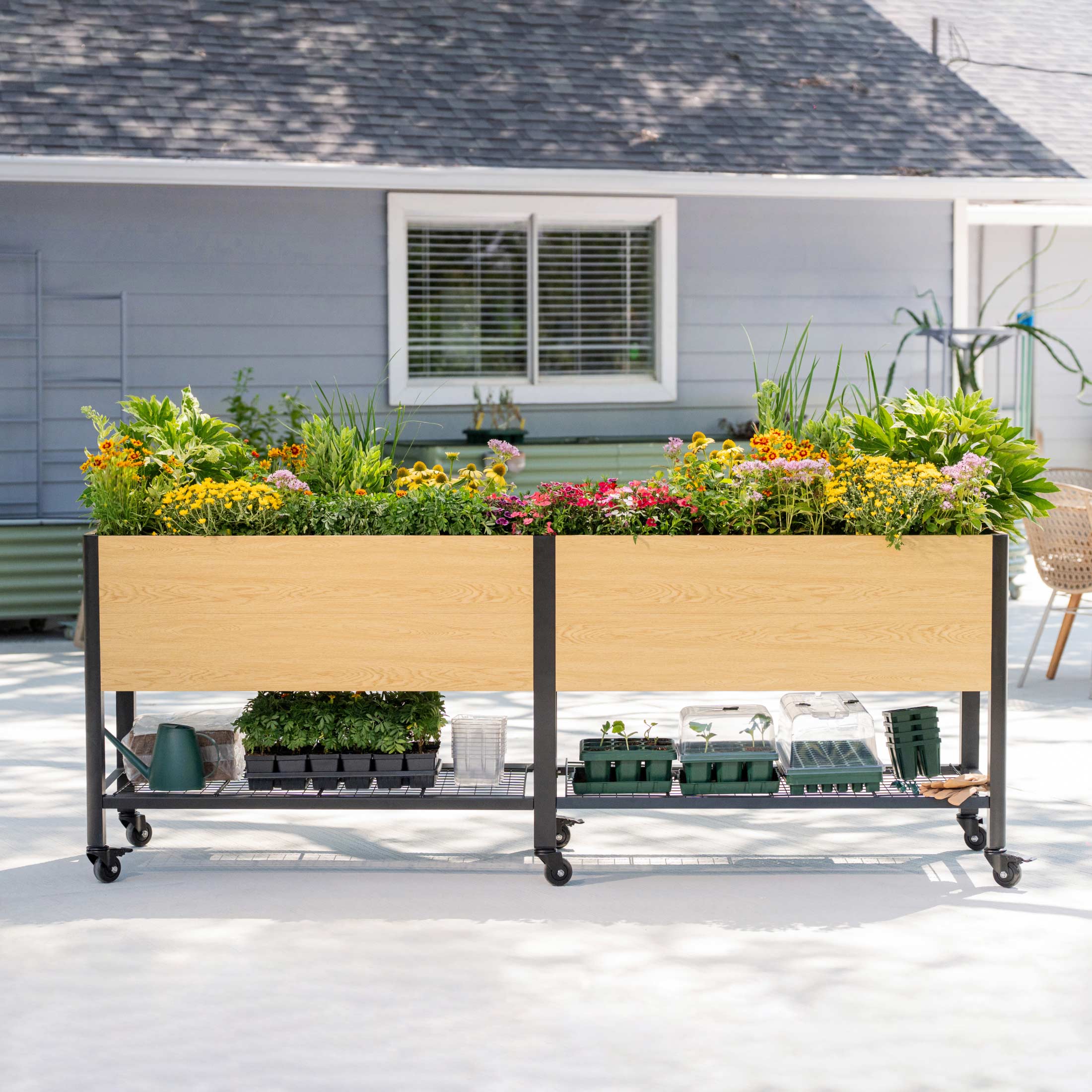 Woodgrain Elevated Garden Bed 2.0' x 4.0' - Image 9